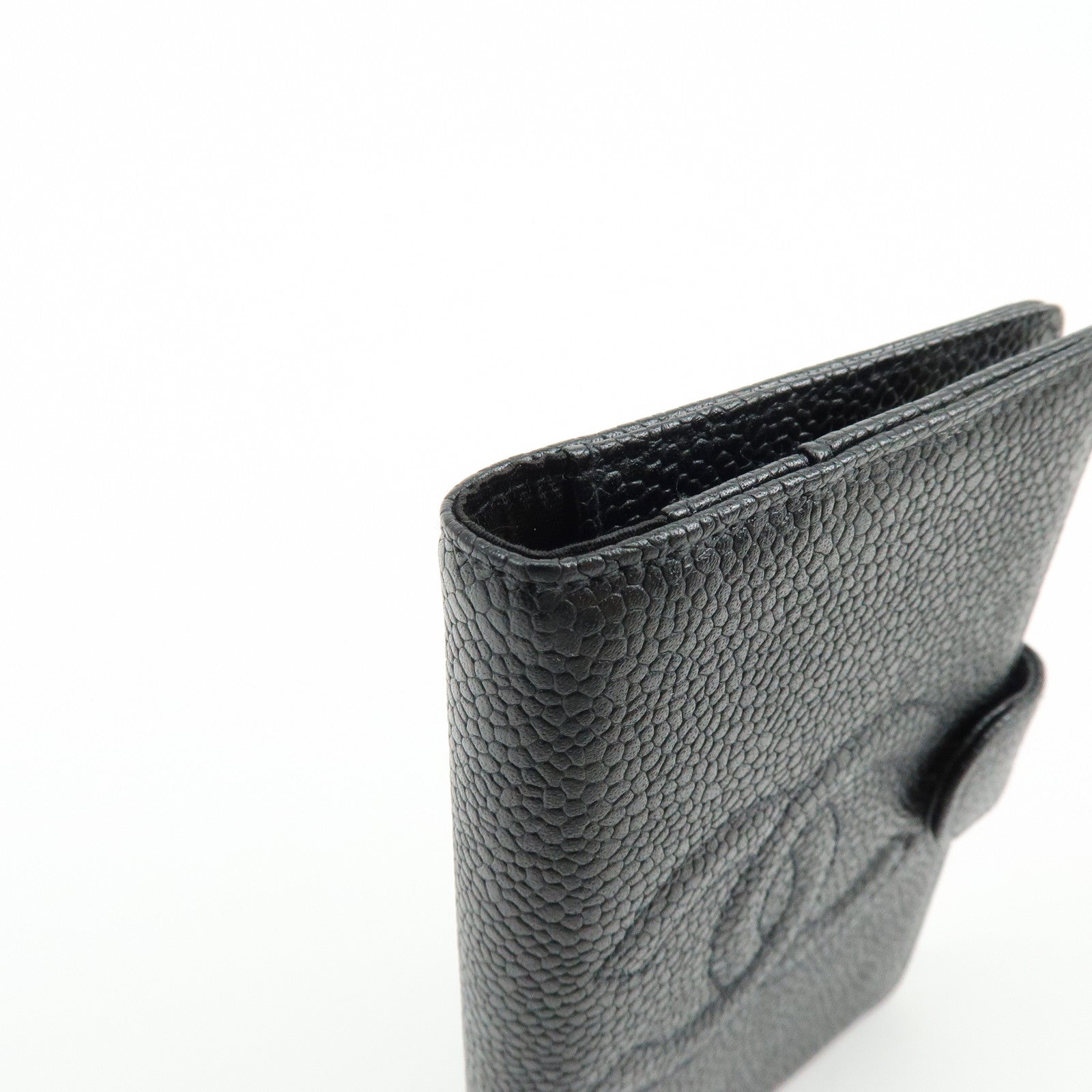 CHANEL COCO Mark Cavirskin Mini Agenda Cover Planner Cover Black A13506