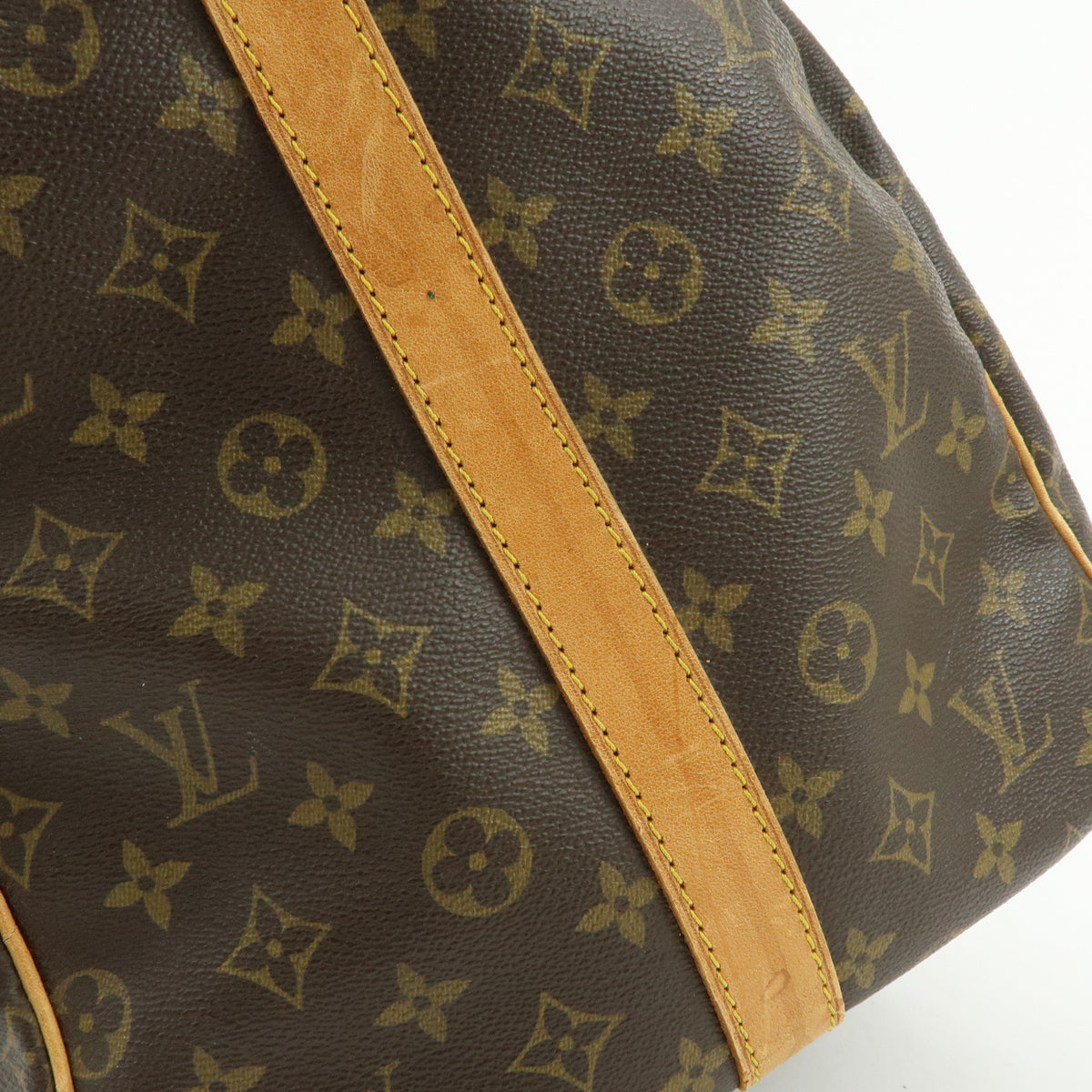 Louis Vuitton Monogram Keep All Bandouliere 55 Boston Bag Brown M41414