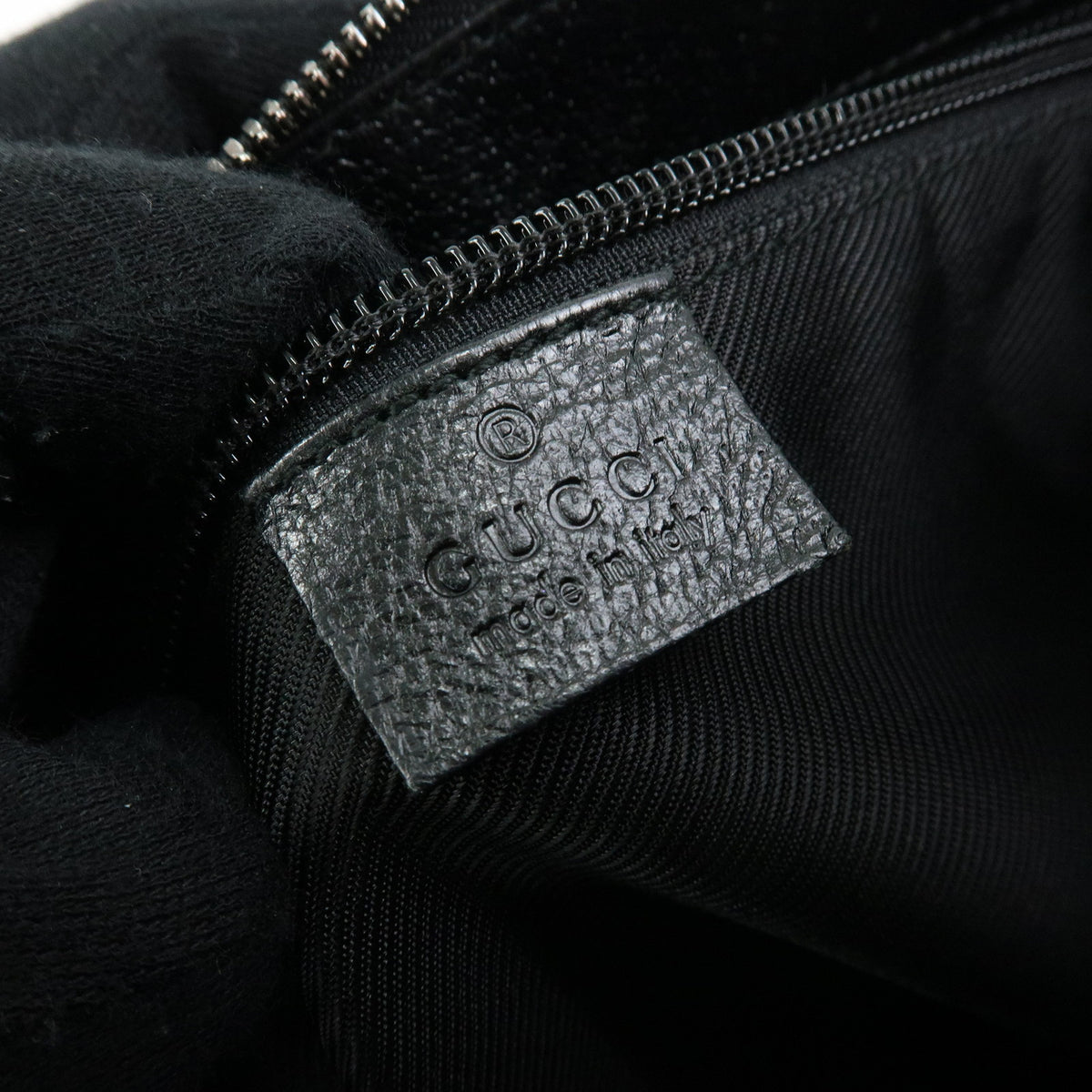 GUCCI GG Canvas Leather Shoulder Bag Crossbody Bag Black 114273
