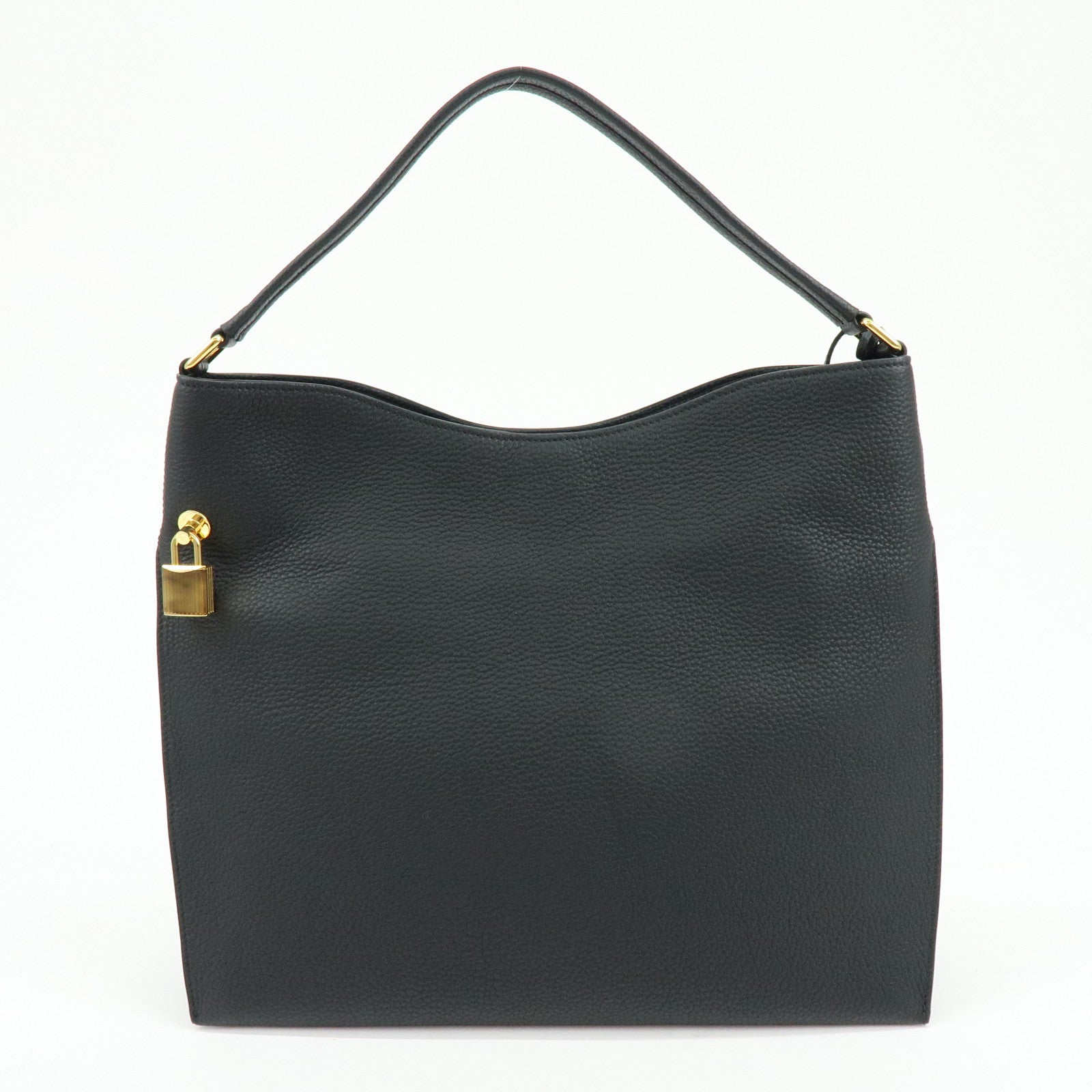 TOM FORD Alix Hobo Leather Shoulder Bag Black