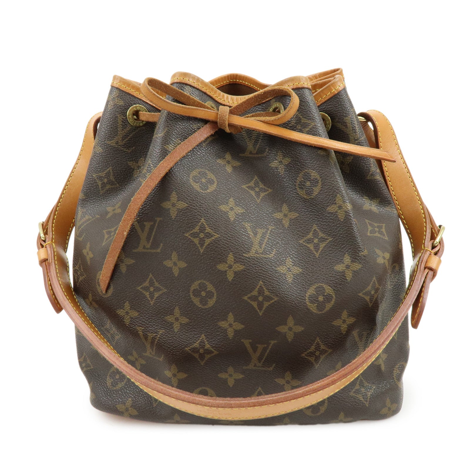Louis Vuitton Monogram Canvas Petit Noe Shoulder Bag Brown M42226