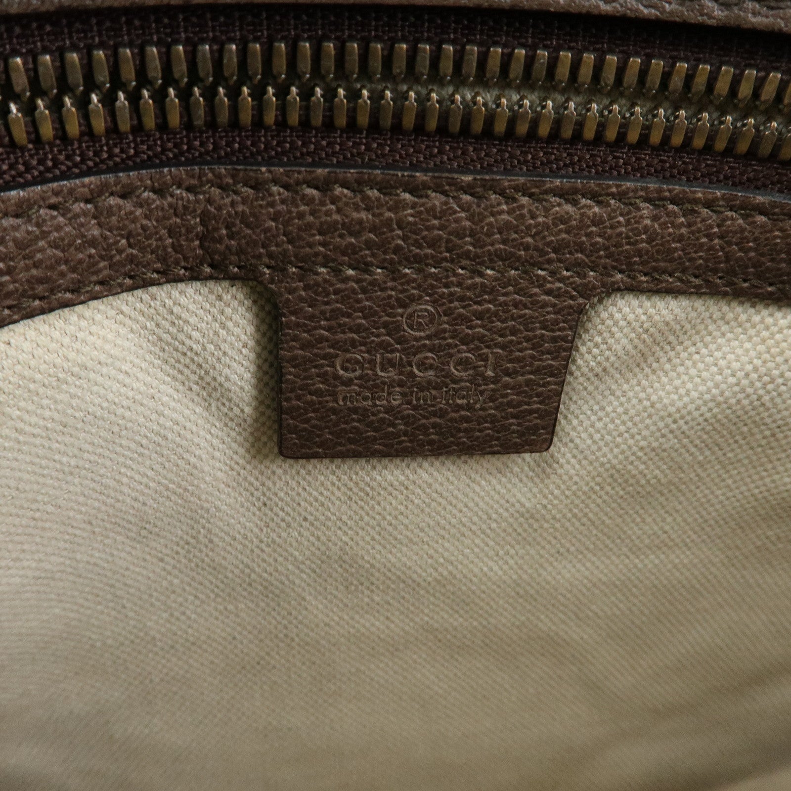 GUCCI Ophidia Sherry GG Supreme Leather Shoulder Bag Beige Brown 523354
