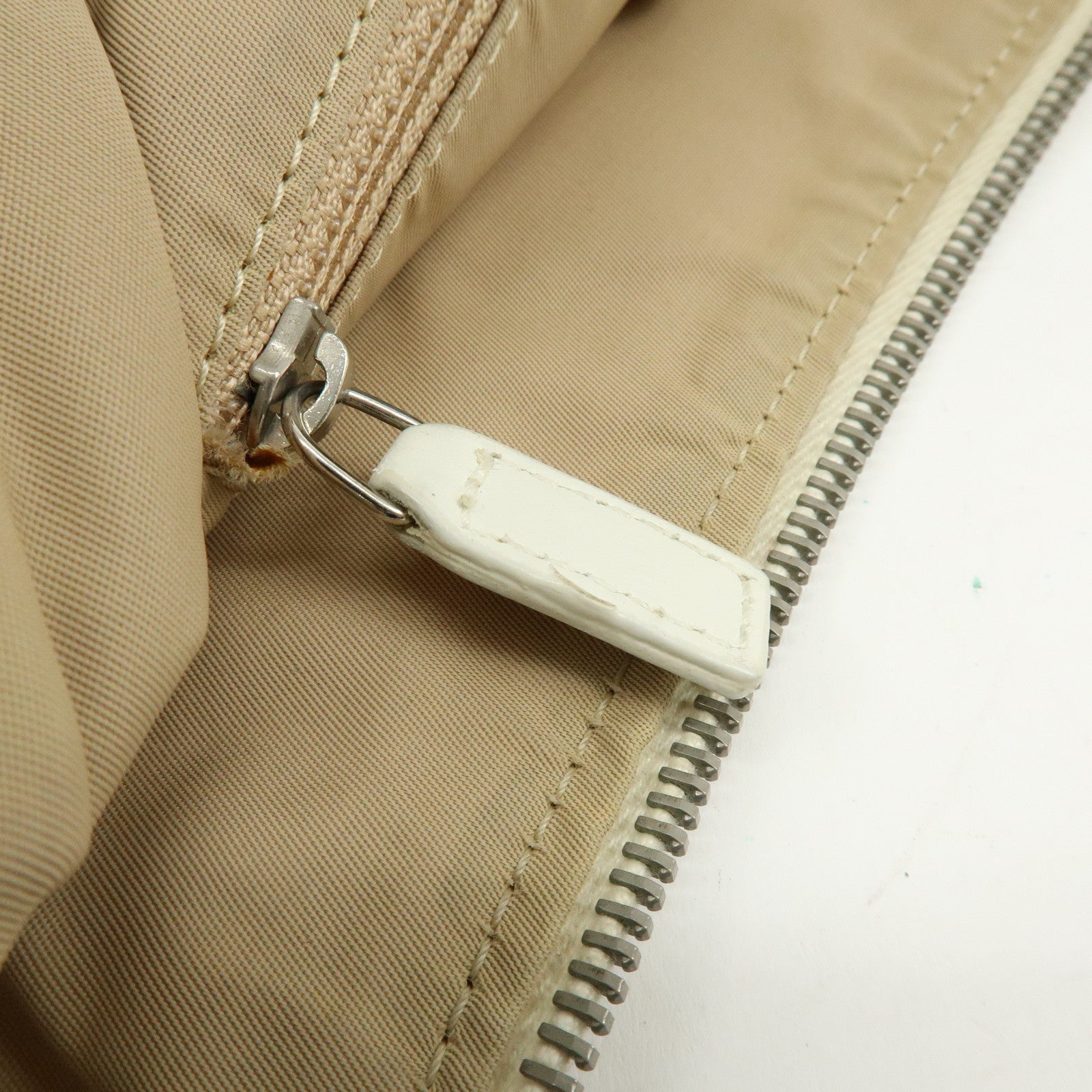 Christian Dior Street Chic Trotter Canvas Leather Shoulder Bag Beige