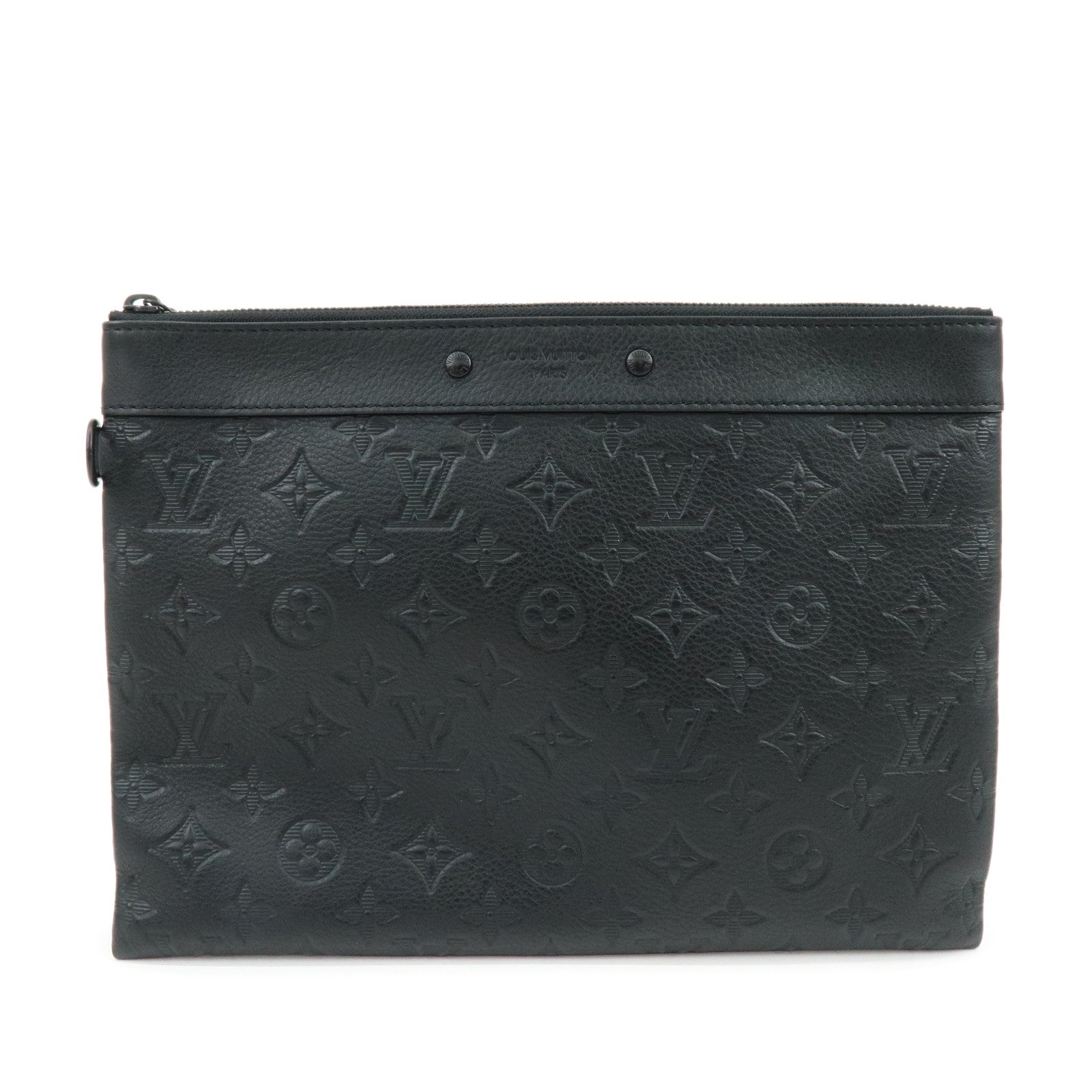 Louis Vuitton Monogram Shadow Leather Pochette To-Go Clutch Bag M81570