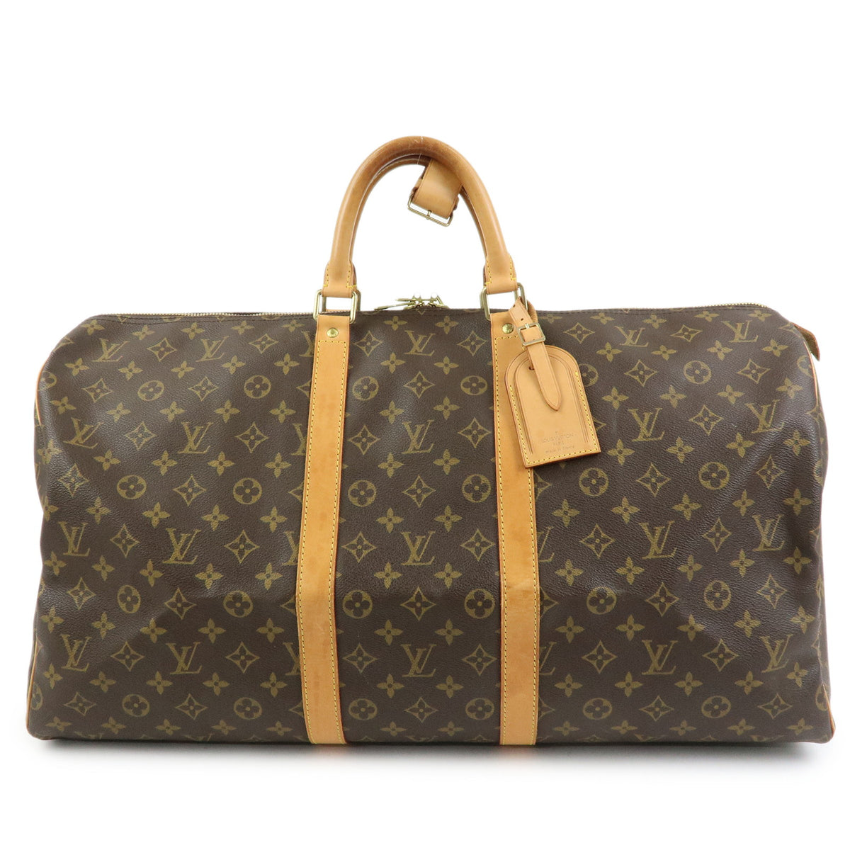 Louis Vuitton Monogram Keep All 55 Boston Bag Brown M41424