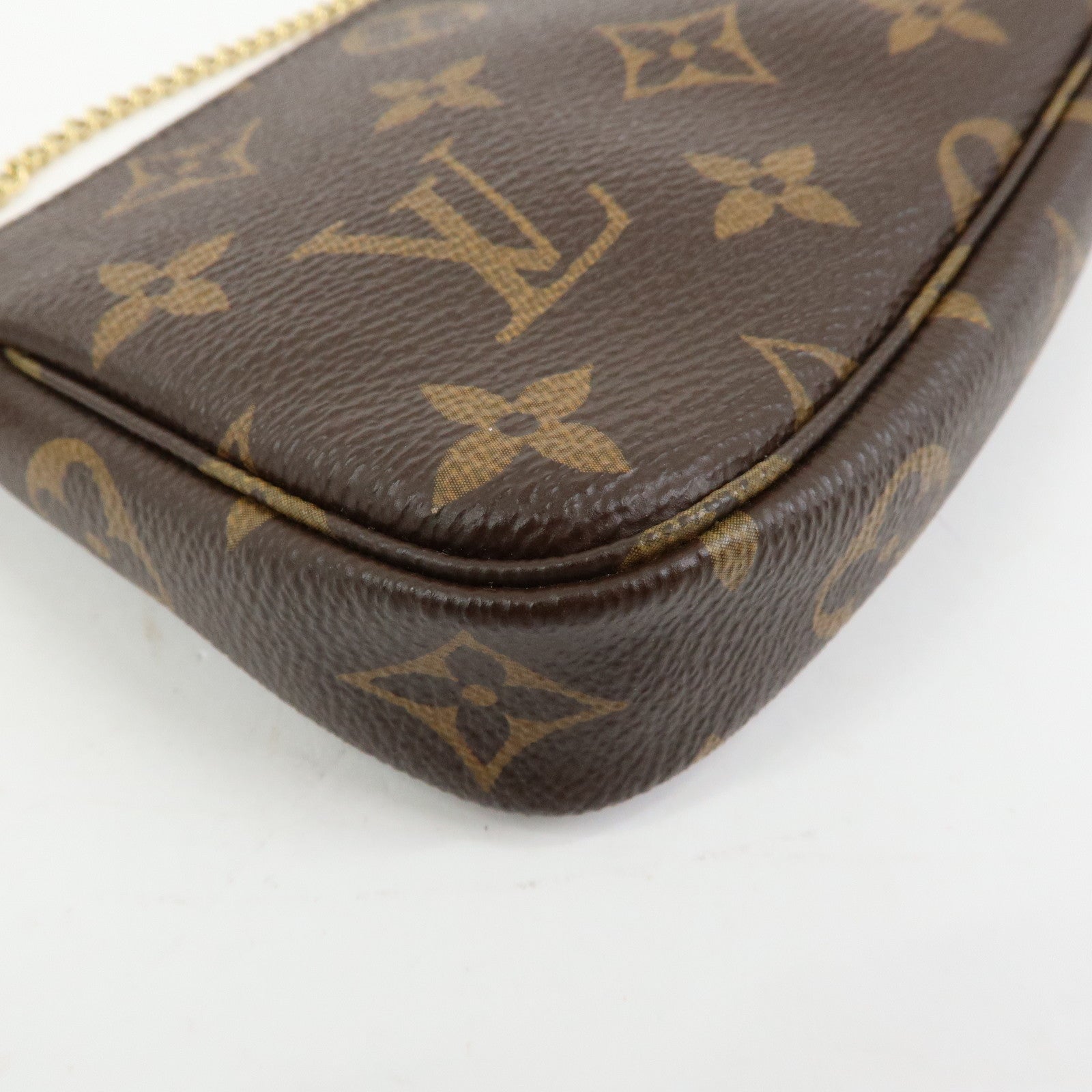 Louis Vuitton Monogram Mini Pochette Accessoires Hand Bag M58009