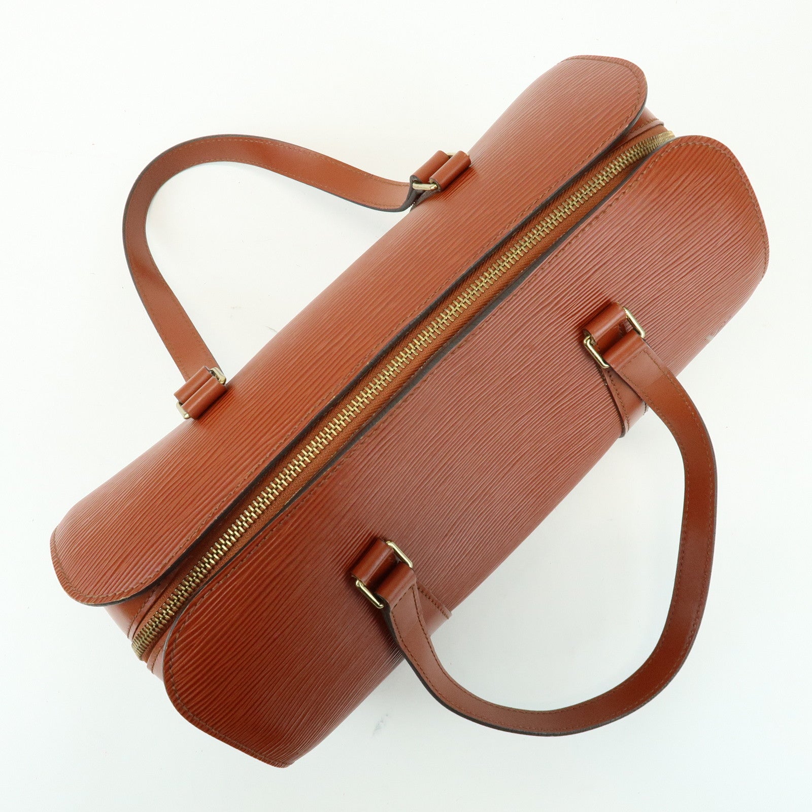 Louis Vuitton Epi Leather Soufflot Hand Bag Kenya Brown M52223