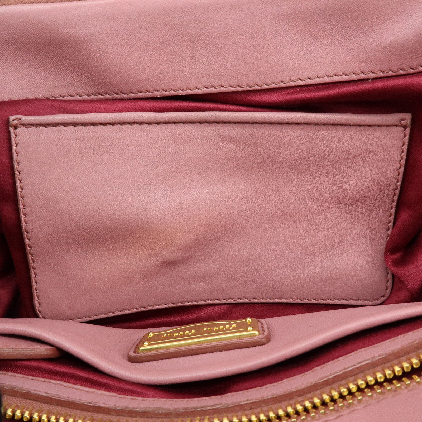 MIU MIU Matelasse Nappa Leather 2Way Hand Bag Shoulder Bag Pink RLN059