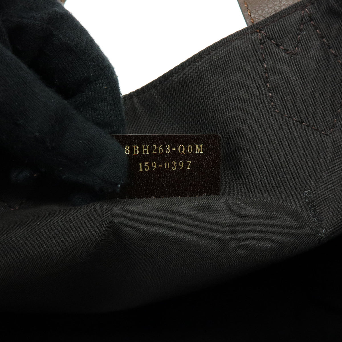 FENDI Zucca Canvas Leather Tote Bag Hand Bag Brown Black 8BH263