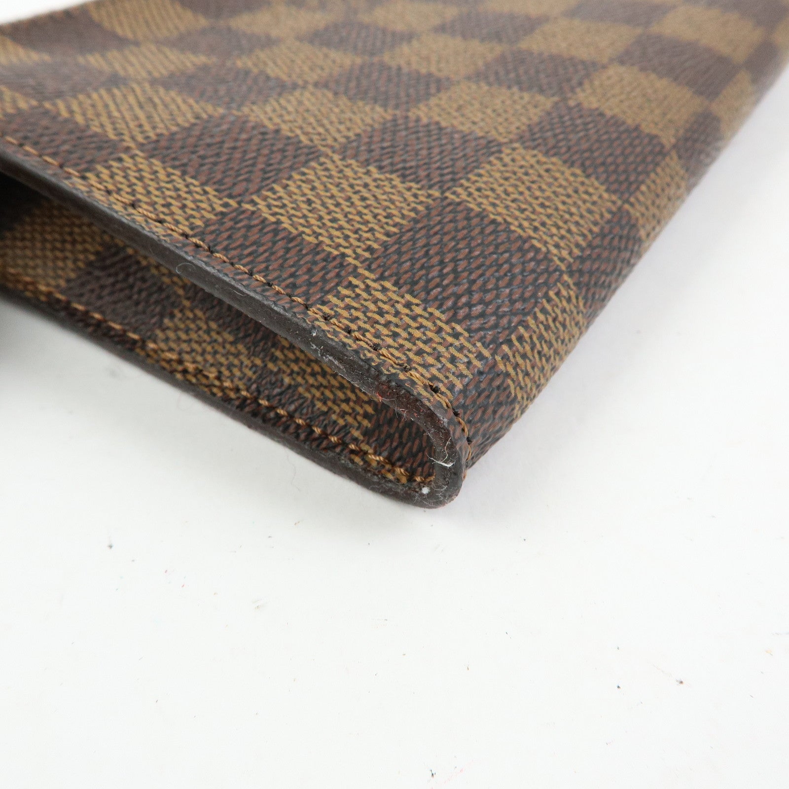 Louis Vuitton Damier Ebene Canvas Leather Pouch for Marais Bag Brown