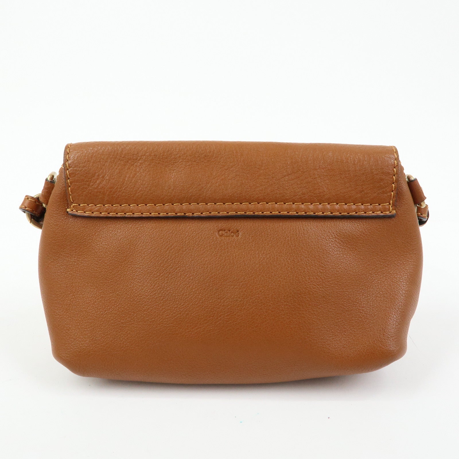 Chloe Marcie Leather Shoulder Bag Crossbody Bag Brown