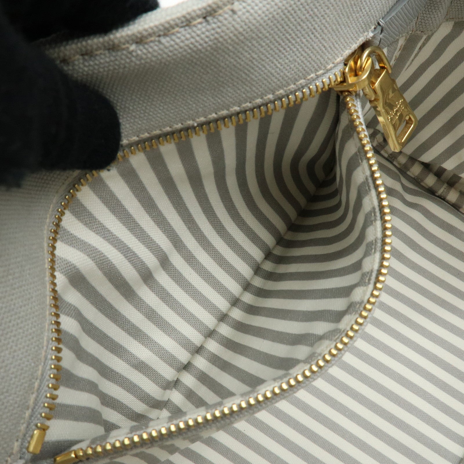 PRADA Canapa Mini Canvas 2Way Bag Hand Bag Shoulder Bag Gray 1BG439