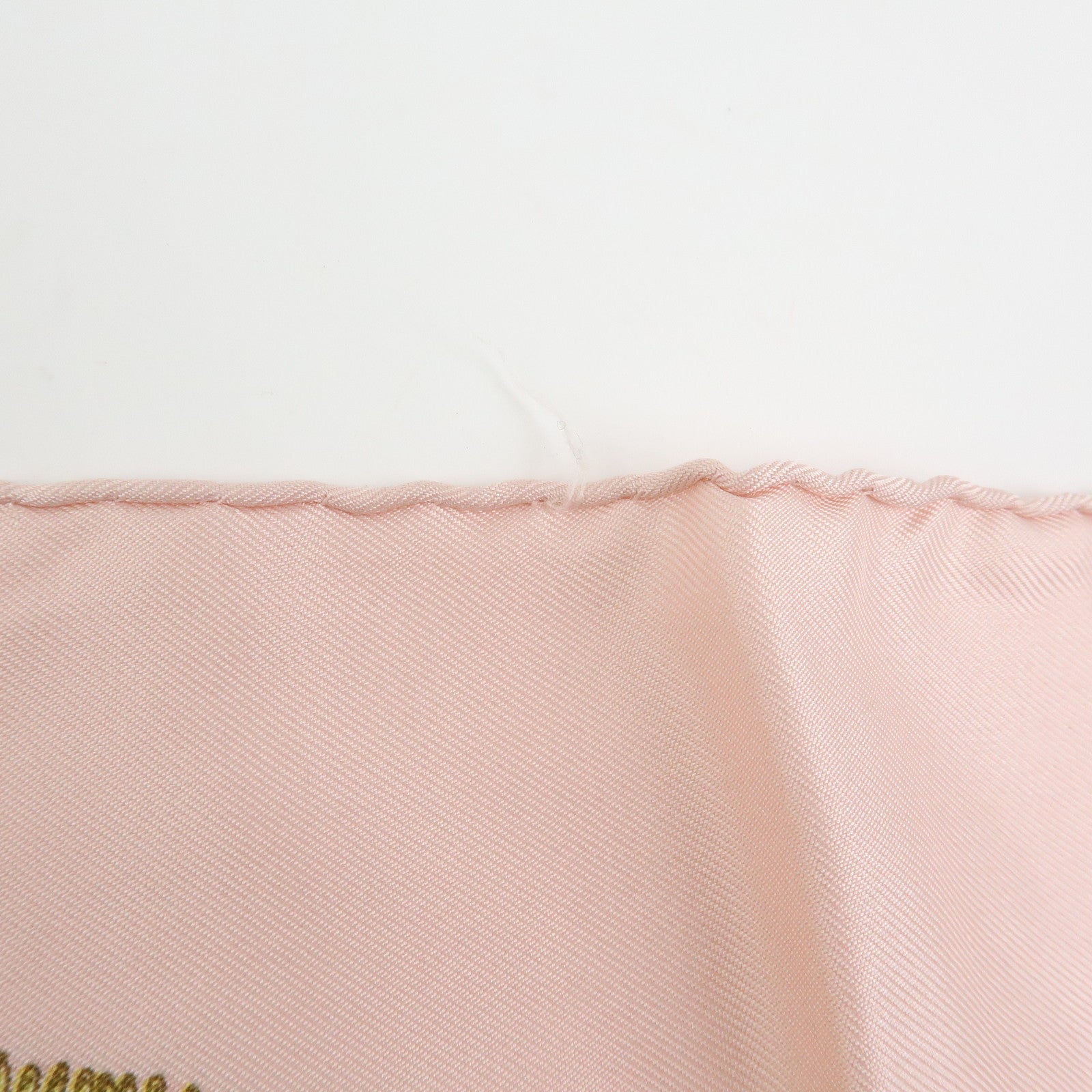 HERMES Carre 90 Silk 100% Scarf Poste et Cavalerie Light Pink Gold
