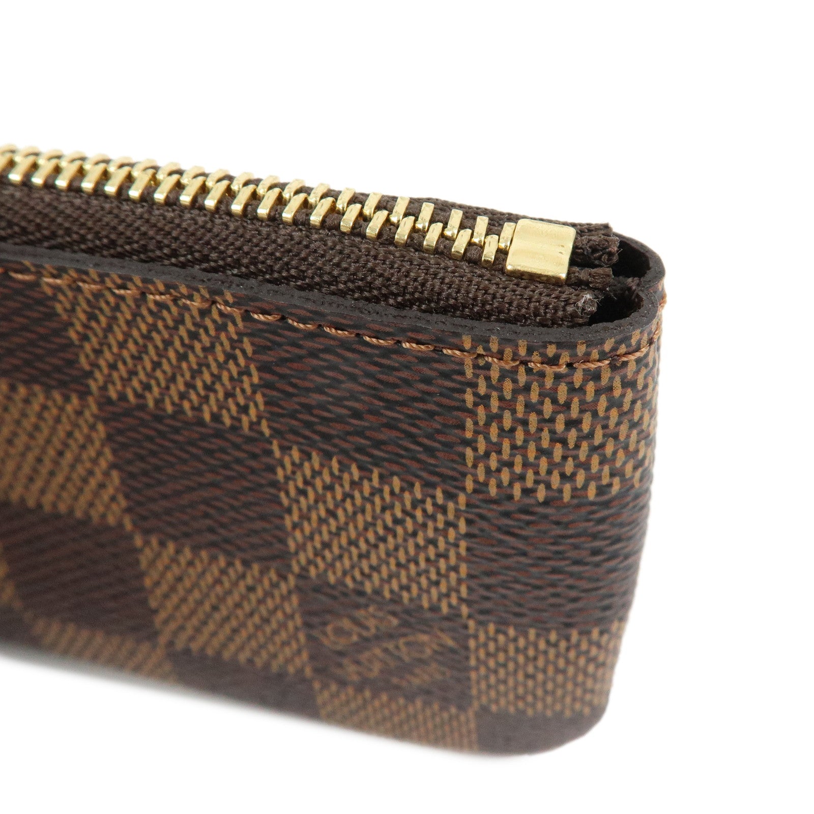 Louis Vuitton Damier Pochette Cles Coin Case Damier Ebene N62658