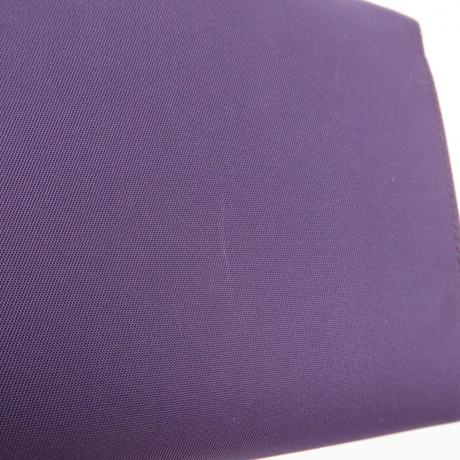 PRADA Triangle Logo Nylon Saffiano Leather Long Wallet Purple M608