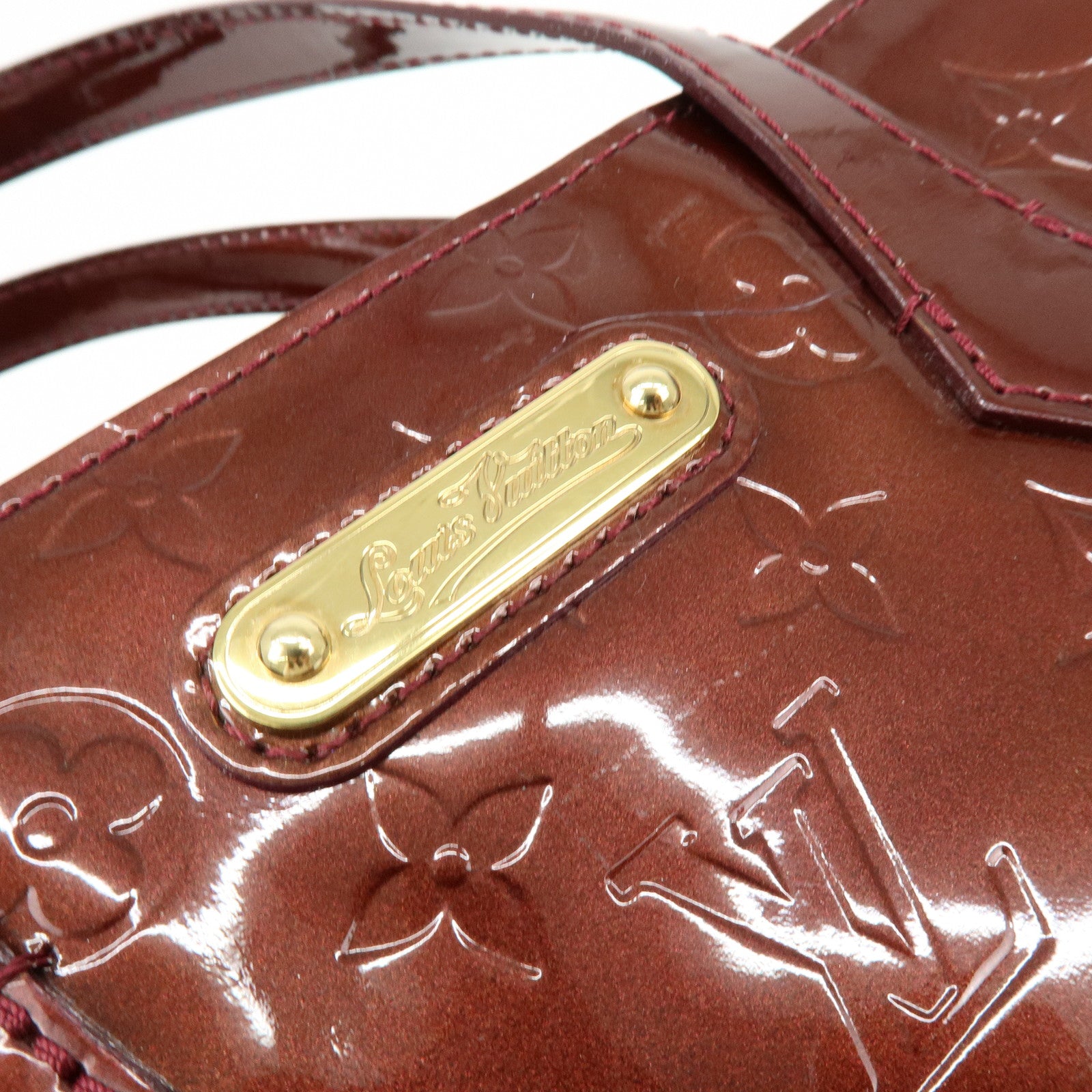 Louis Vuitton Monogram Vernis Wilshire PM Tote Bag Rouge M91644