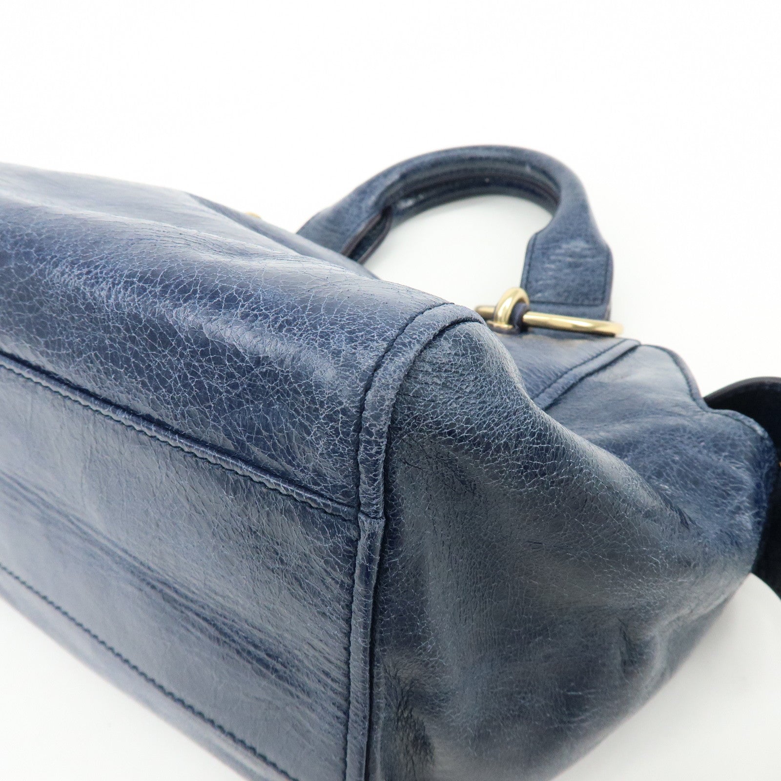 Chloe See by Chloe Paige Leather Small 2Way Hand Bag Shoulder Bag Blue