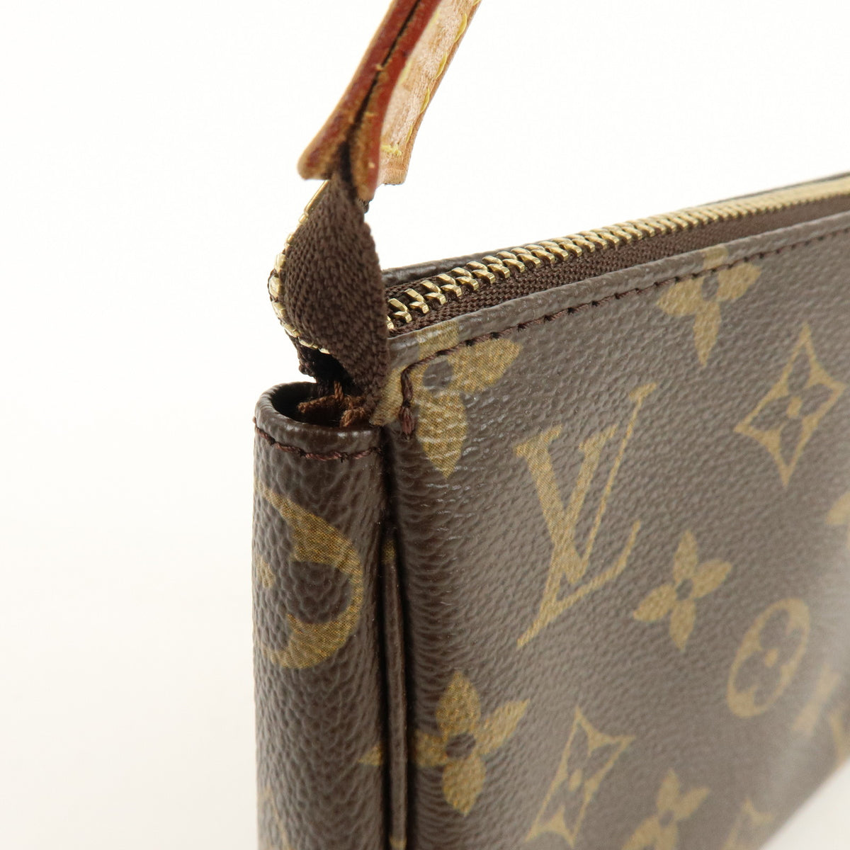 Louis Vuitton Monogram Pochette Accessoires Pouch Hand Bag Brown M51980