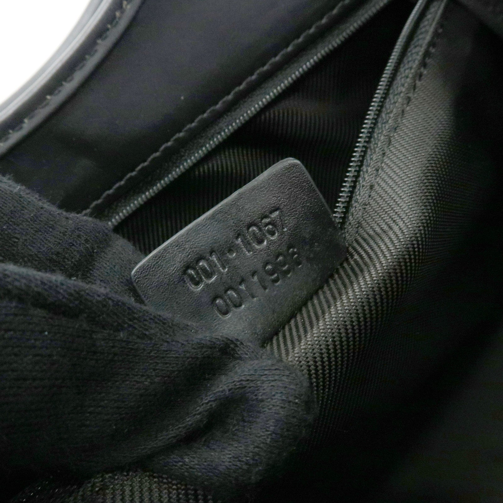 GUCCI Jackie GG Canvas Leather Hand Bag Shoulder Bag Black 001・1067