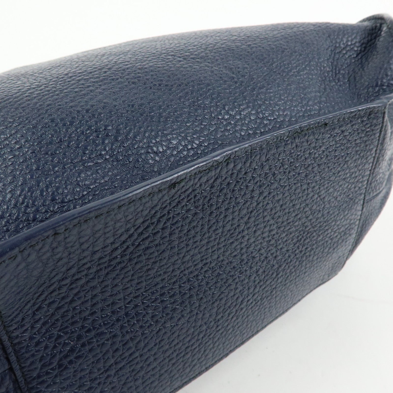 FURLA Leather Shoulder Bag Hand Bag Hobo Bag Dark Navy