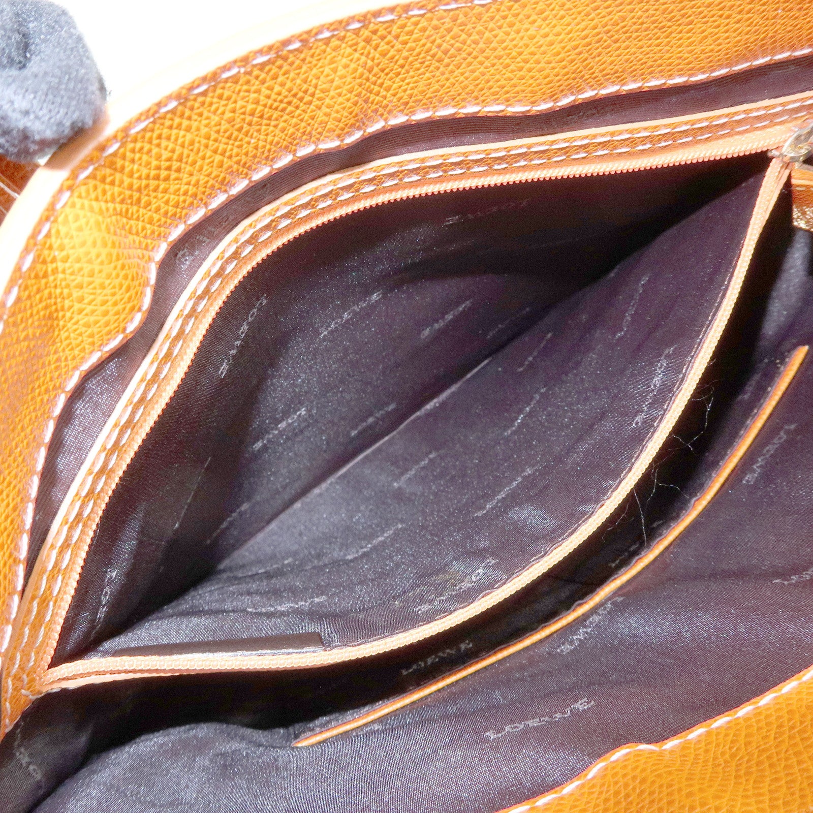 Loewe Repeat Anagram Canvas Leather Tote Bag Hand Bag Orange