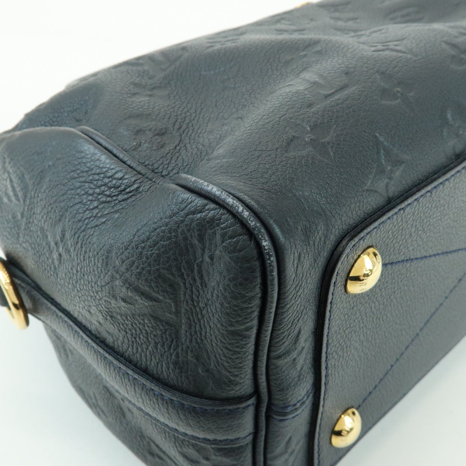 Louis Vuitton Monogram Empreinte Speedy Bandouliere 25 Navy M40762