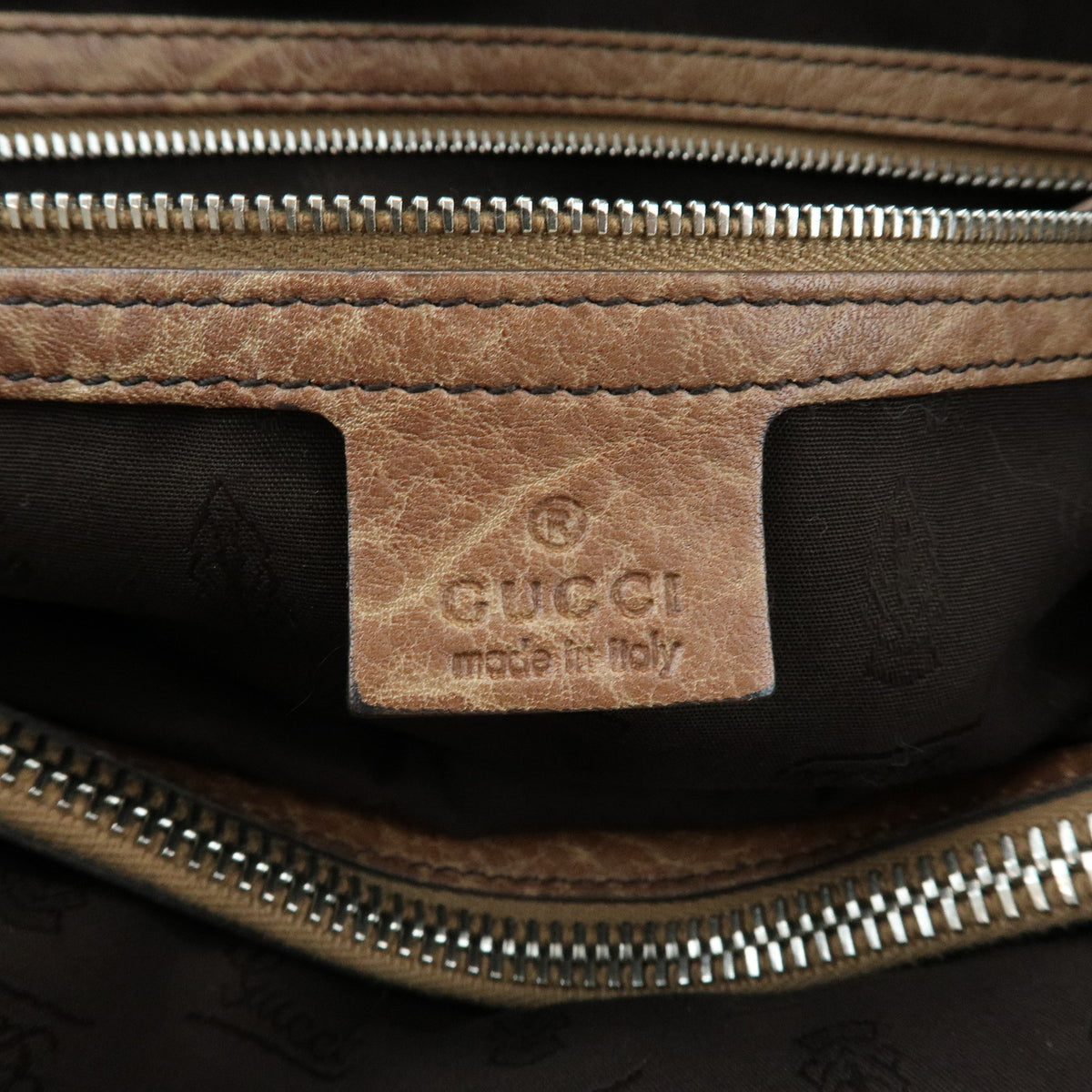 GUCCI Bamboo GG Canvas Leather Tote Bag Beige Brown 232947