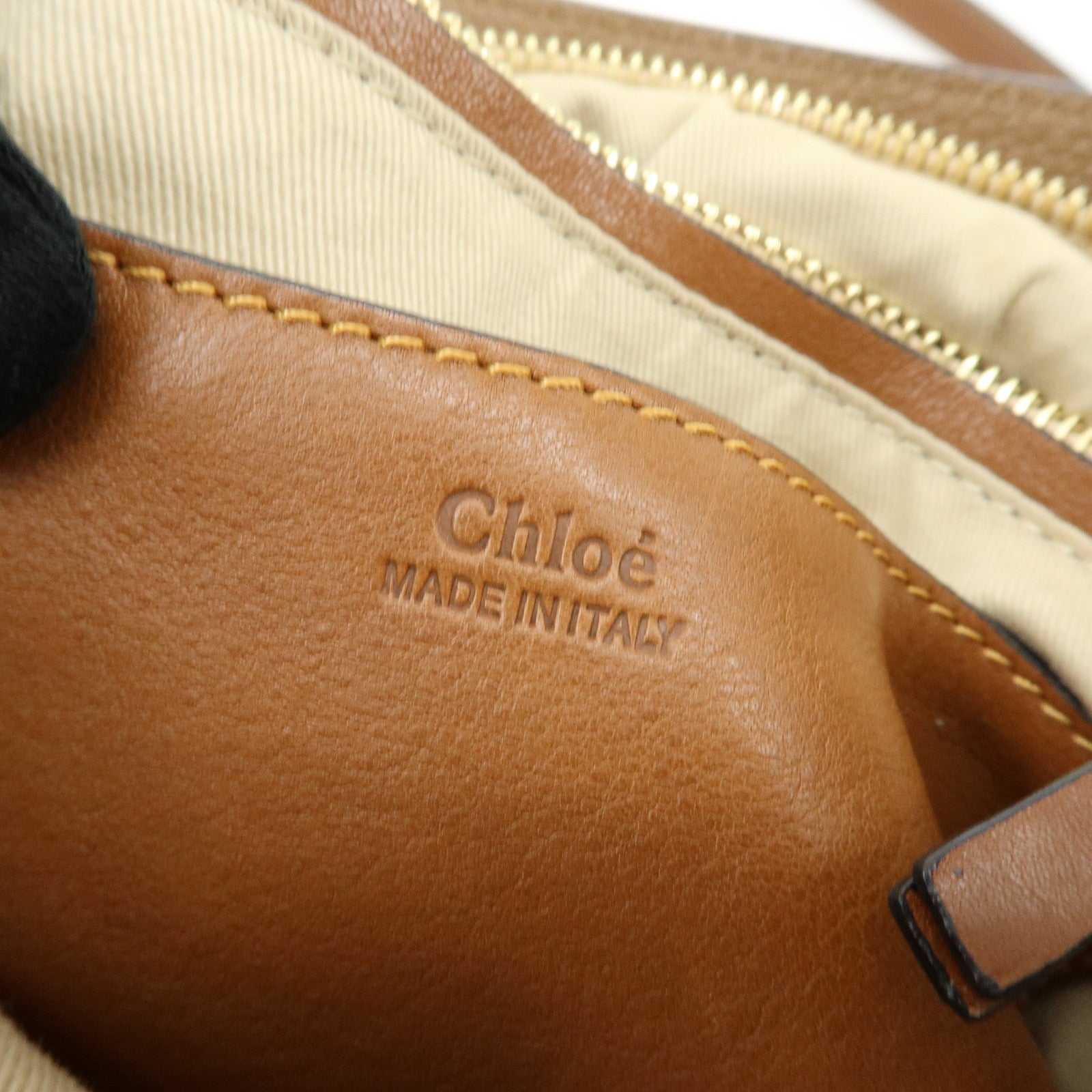 Chloe Lexa Leather 2Way Bag Shoulder Bag Hand Bag Brown