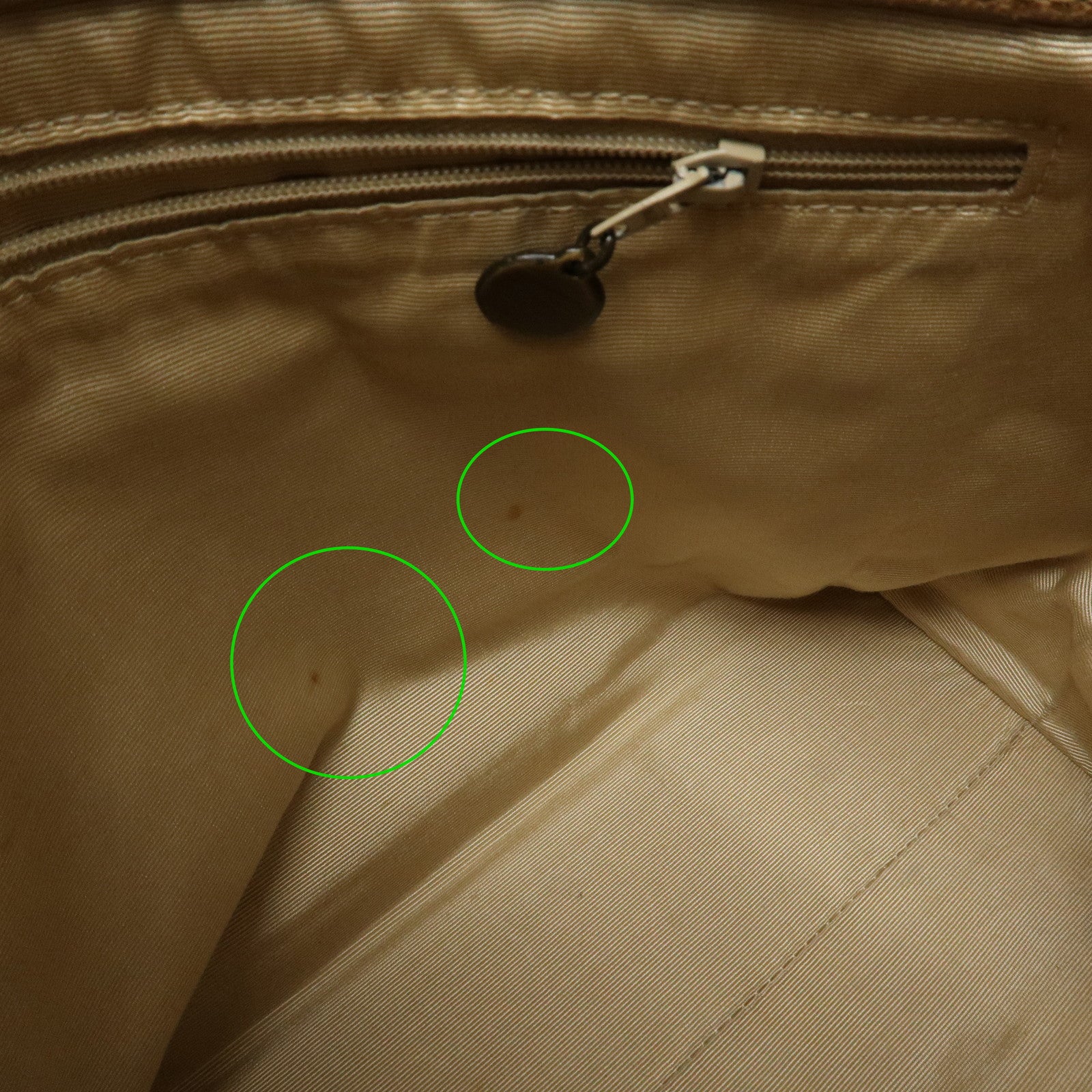 CHANEL COCO Mark Caviarskin Leather Bag Tote Bag Shoulder Bag Beige Used