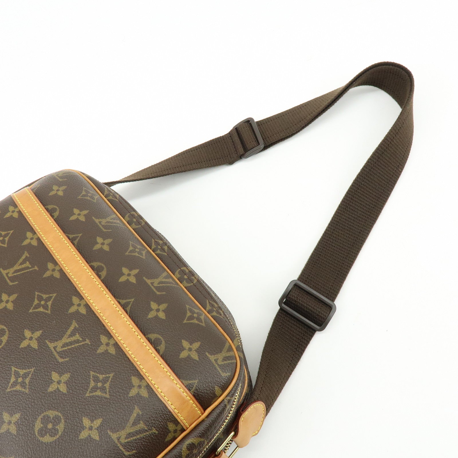 Louis Vuitton Monogram Reporter PM Shoulder Bag Brown M45254