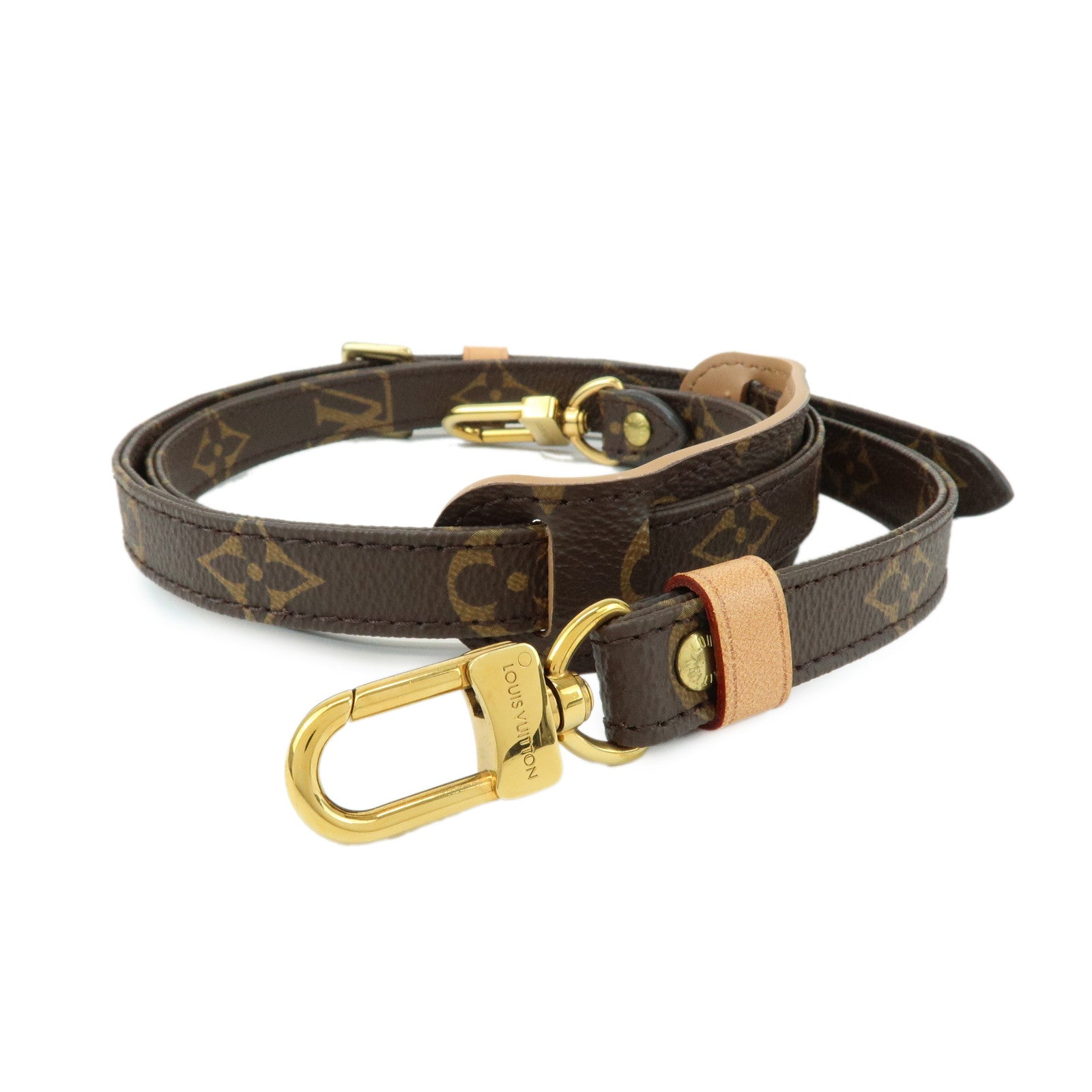 Louis Vuitton Monogram Adjustable Shoulder Strap Brown 120cm J52315