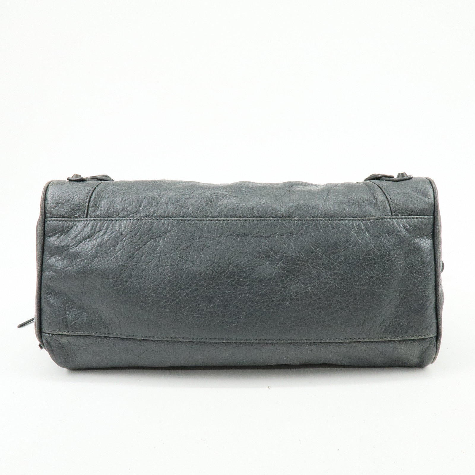 BALENCIAGA Classic Velo Leather Hand Bag Grey 235216