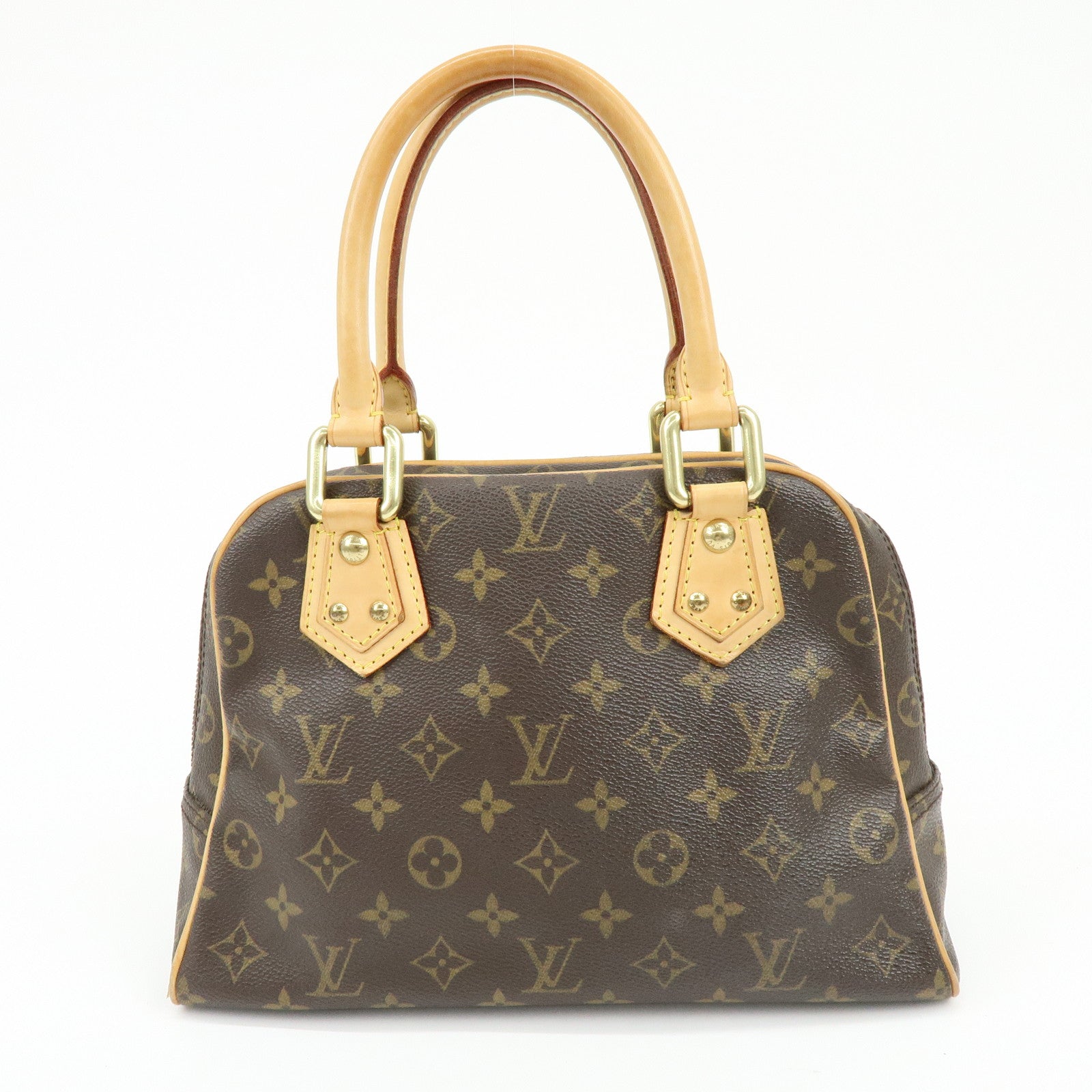 Louis Vuitton Monogram Manhattan PM Hand Bag Brown M40026