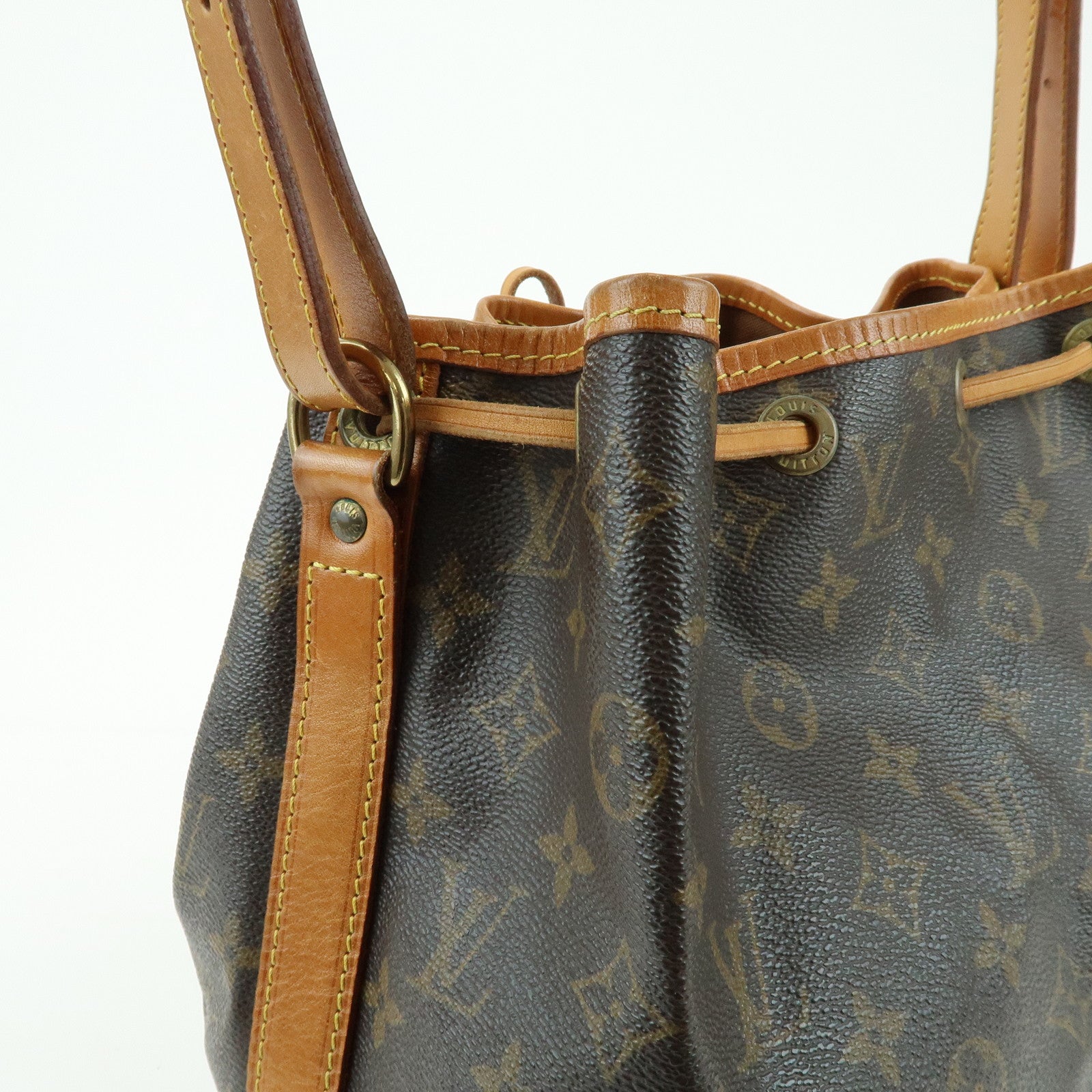 Louis Vuitton Monogram Canvas Petit Noe Shoulder Bag Brown M42226