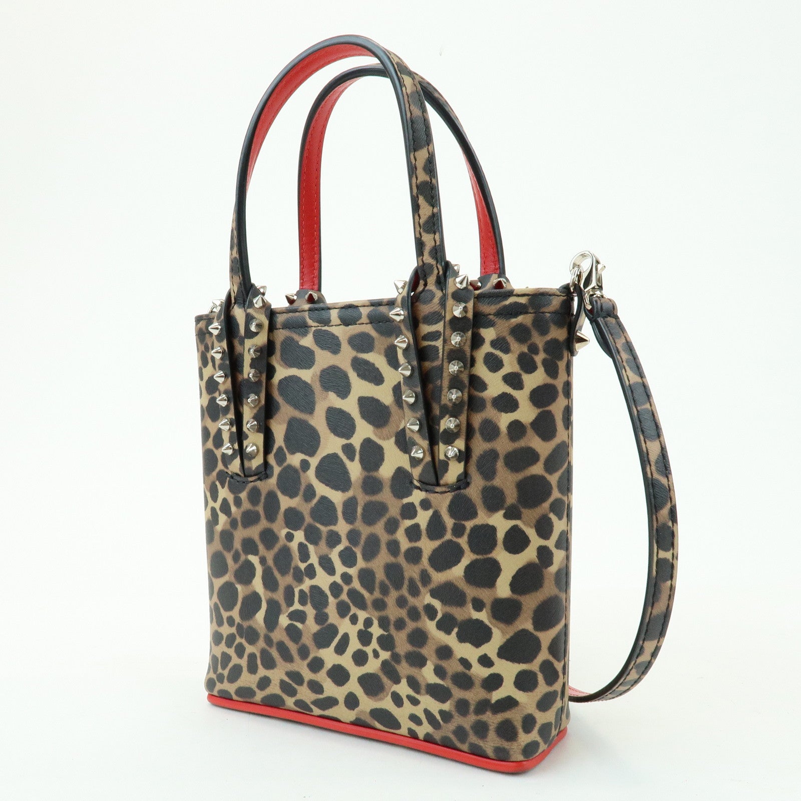 Christian Louboutin PVC Leopard 2Way Bag Hand Bag Shoulder Bag