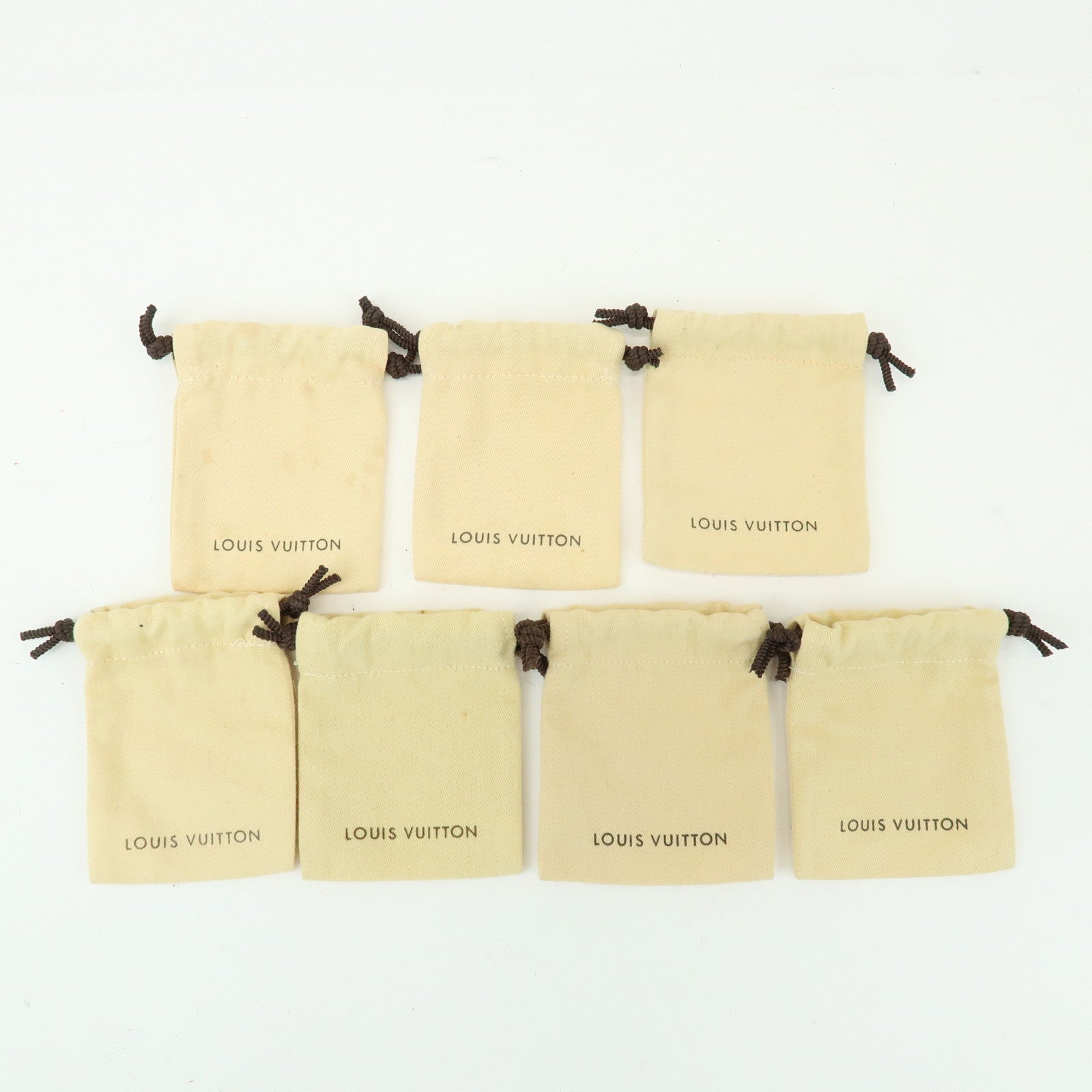 Loiuis Vuitton Set Of 32 Dust Bag Drawstring Style Beige Brown