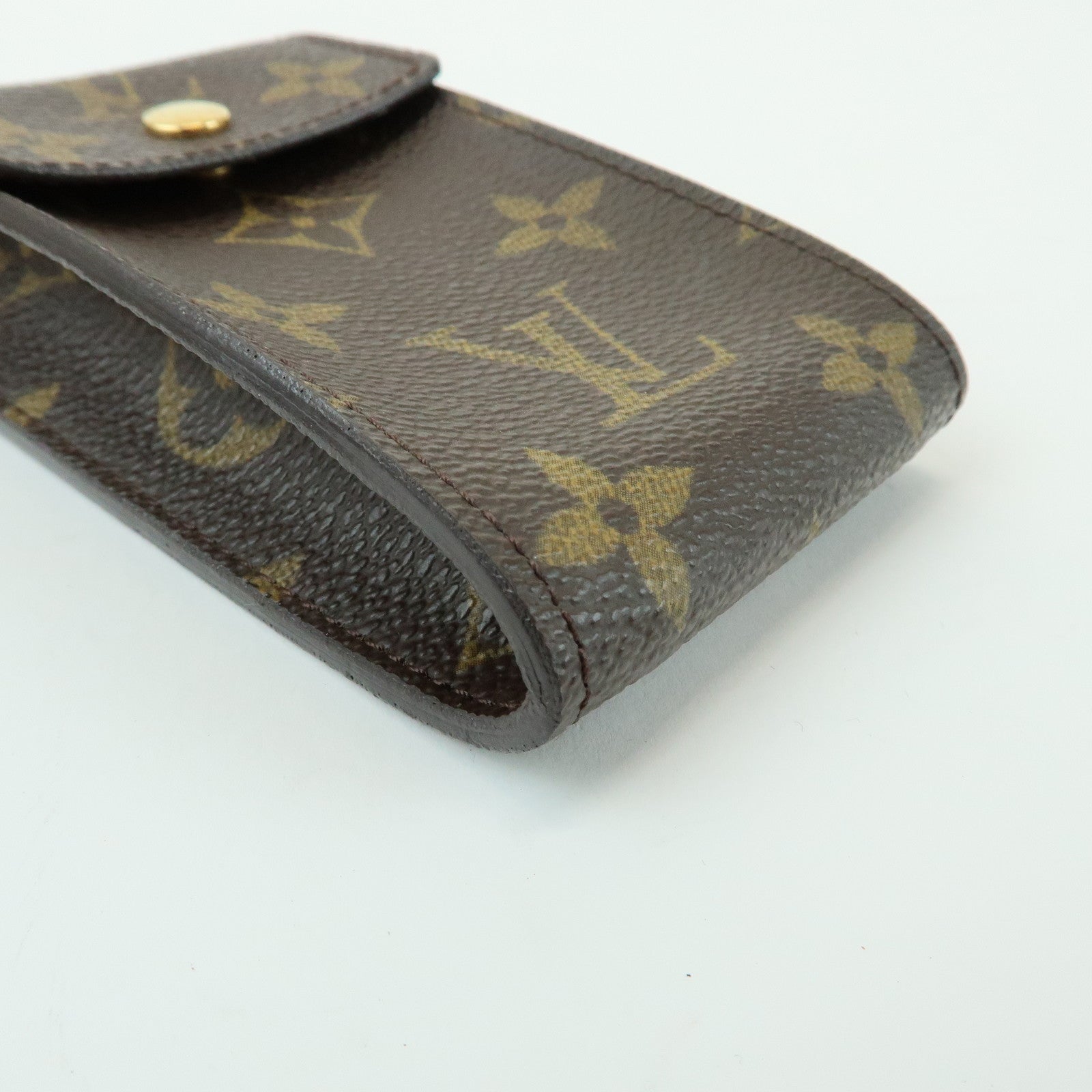 Louis Vuitton Monogram Canvas Porte Cles Badge Key Case Brown