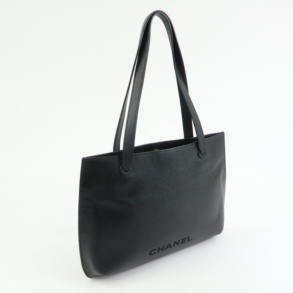 CHANEL Caviarskin Shoulder Bag Tote Bag Hand Bag Black