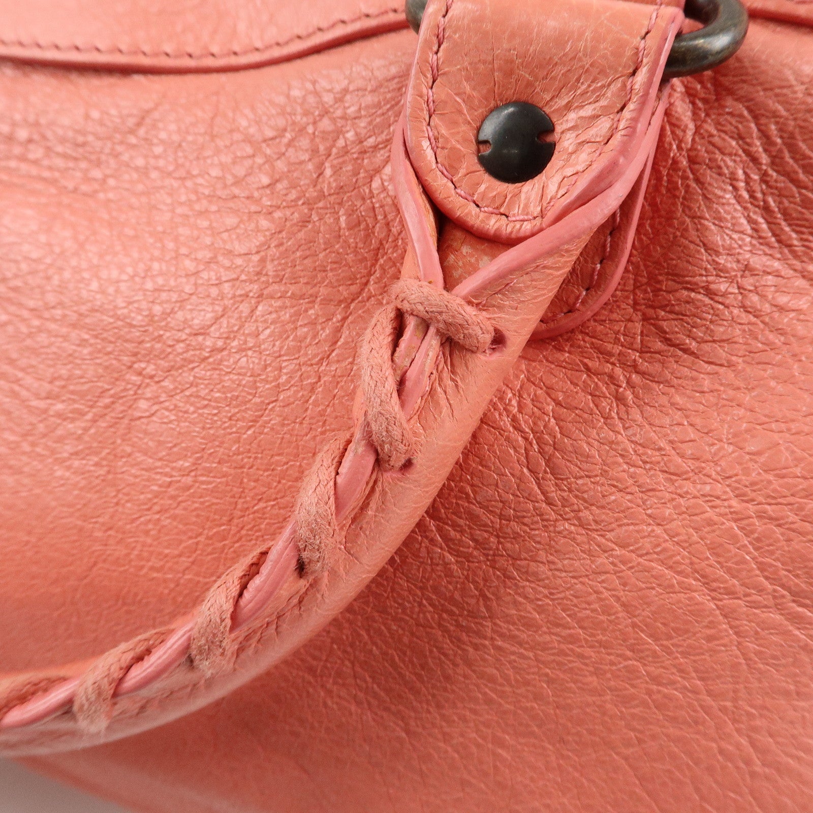 BALENCIAGA The First Leather 2Way Bag Shoulder Bag Pink 103208 Used