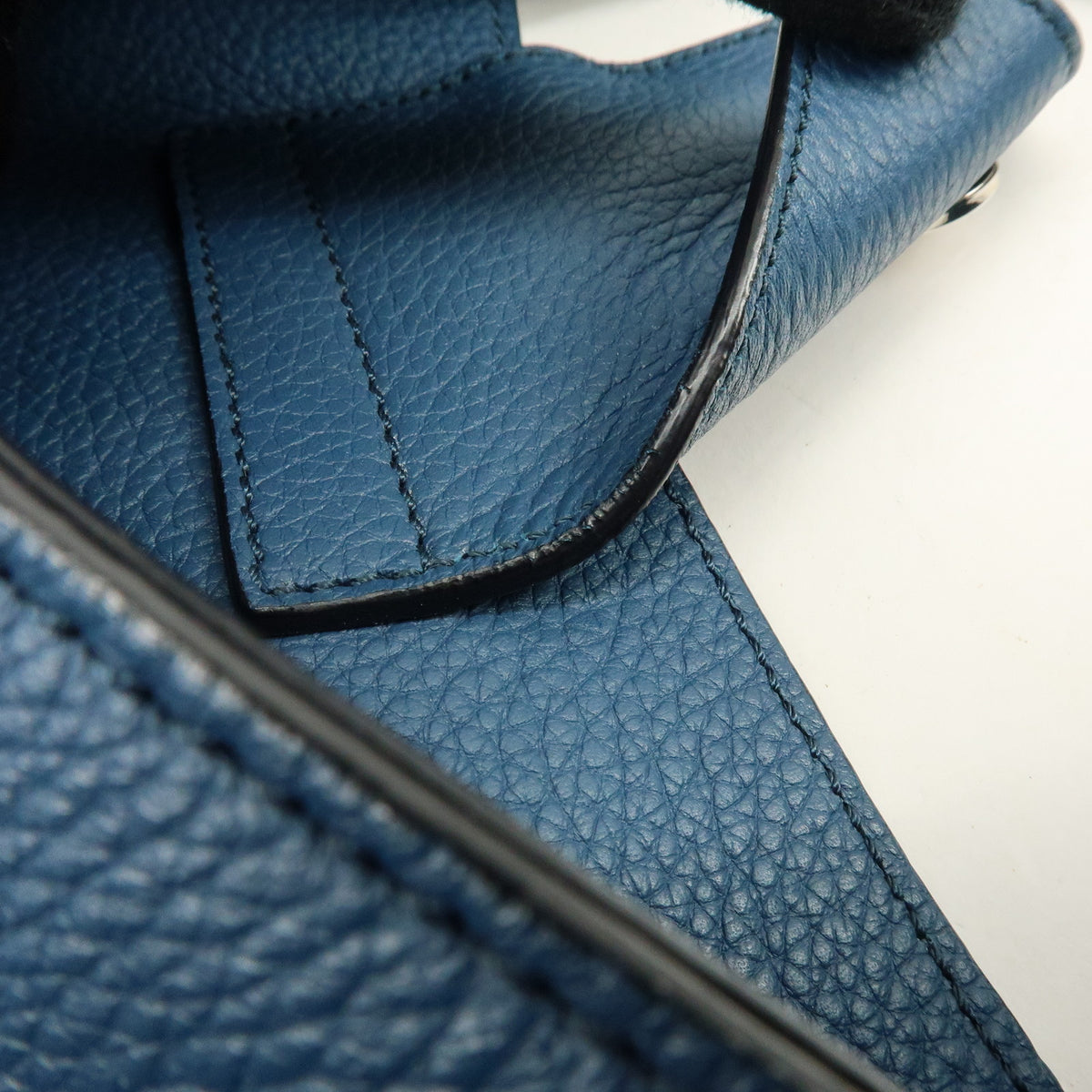 TOD'S Hobo Leather Shoulder Bag Hand Bag Blue