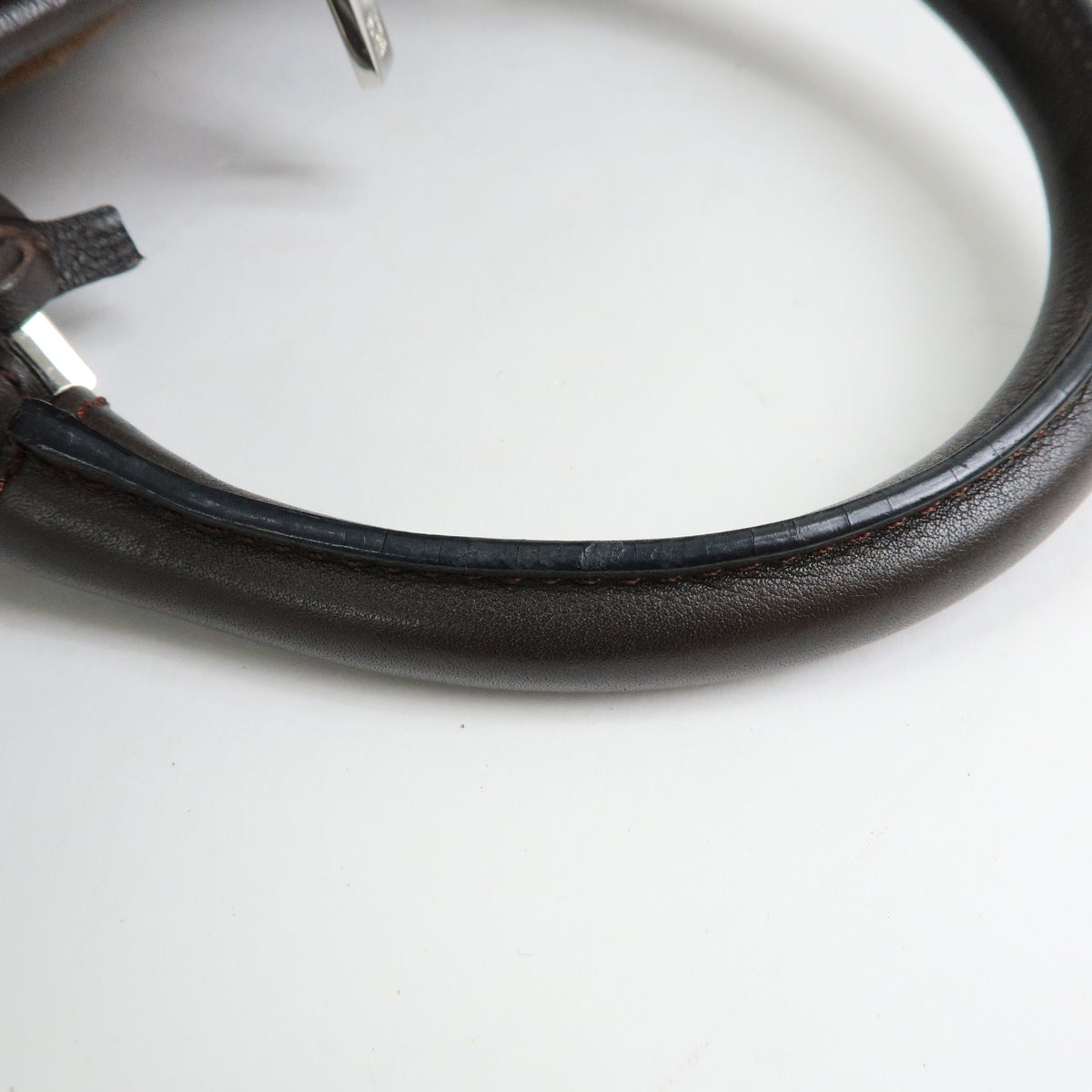 LOEWE Anagram Amazona 28 Suede Leather Hand Bag Boston Bag Brown