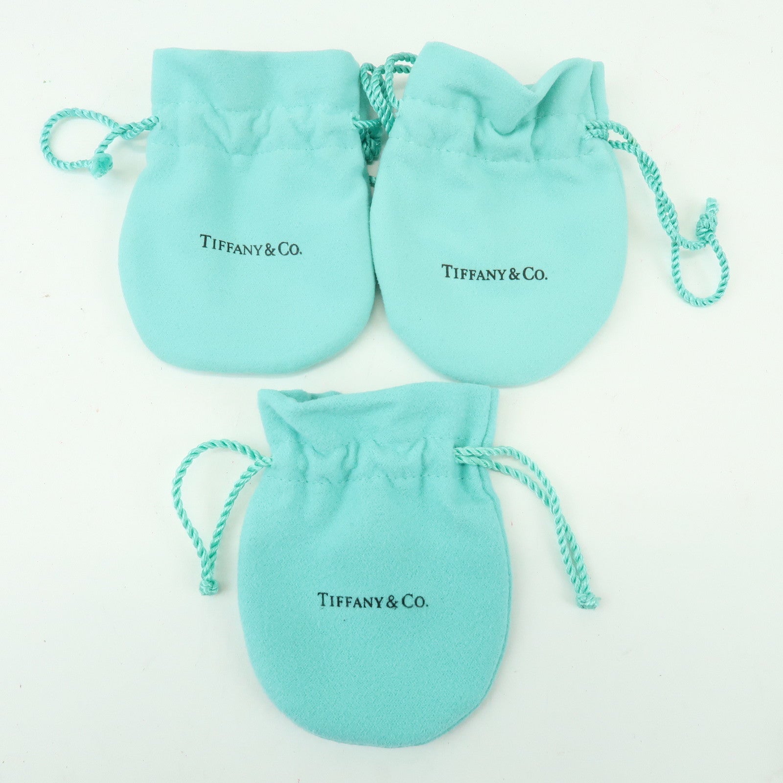 Tiffany&Co. Set of 9 Jewelry Box Drawstring Dust Bag Tiffany Blue