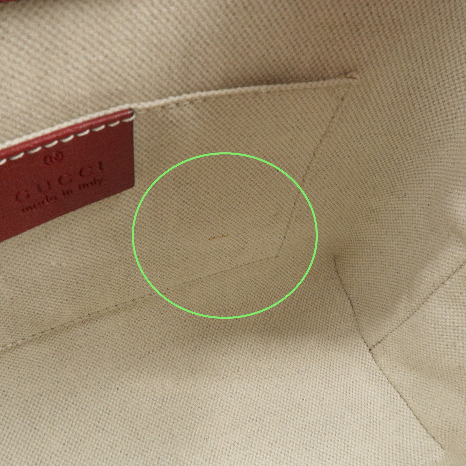 GUCCI Bamboo Leather Flower Mini Shopper 2Way Hand Bag Red 368823 Used