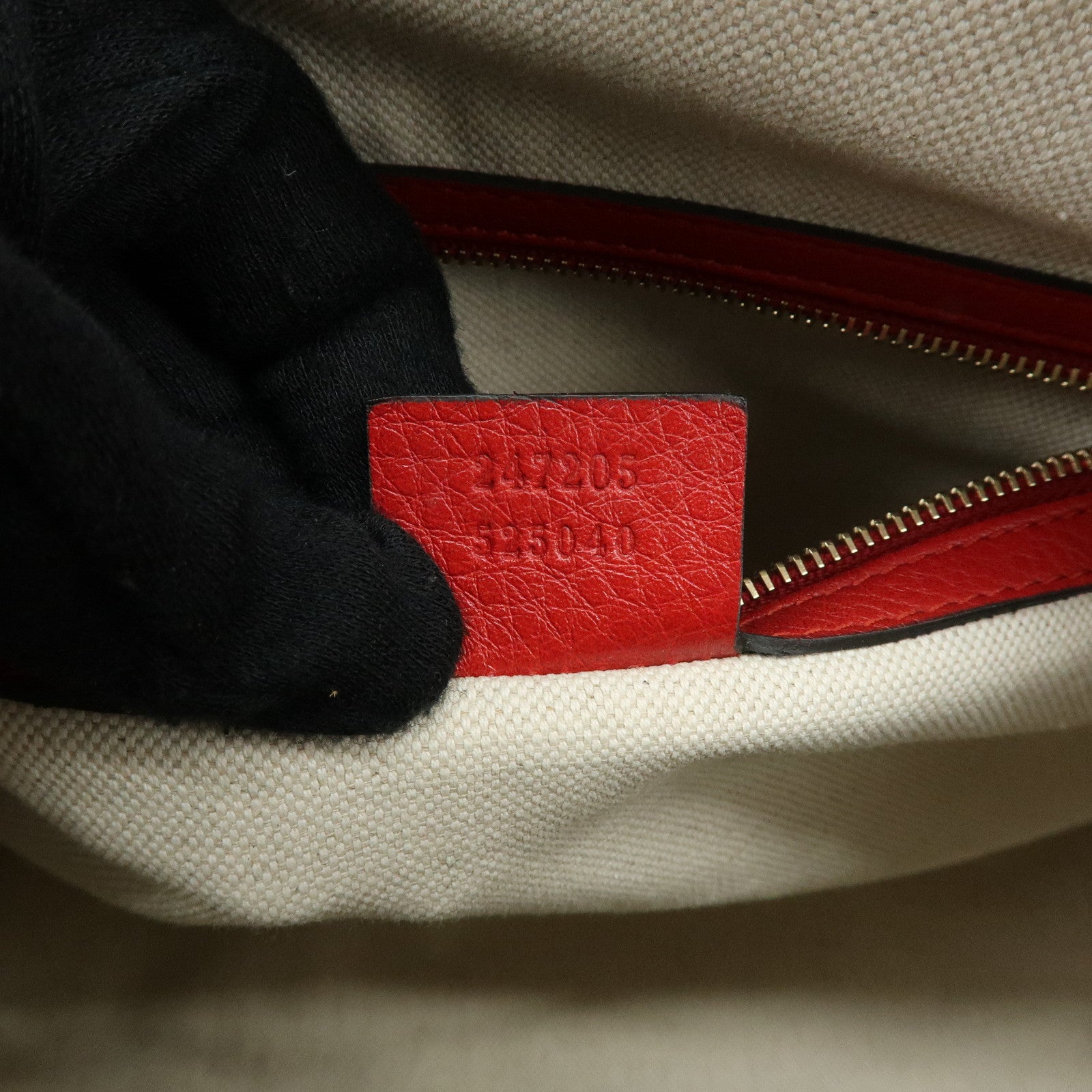 GUCCI Sherry GG Canvas Leather 2Way Bag Boston Bag Beige Red 247205