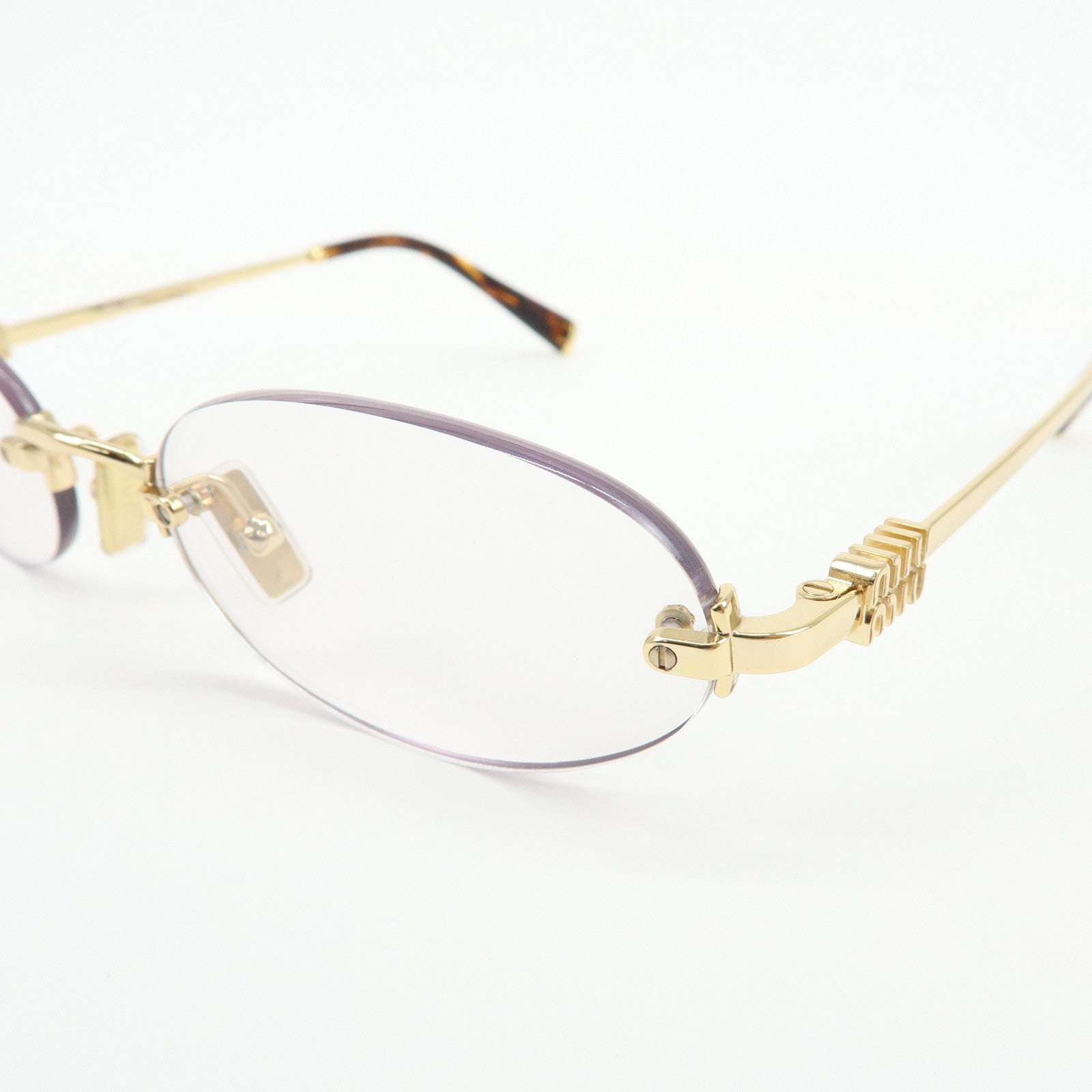 MIU MIU Logo Metal Sunglasses Gold 51□20 5AK-08N140 0N SMUA54