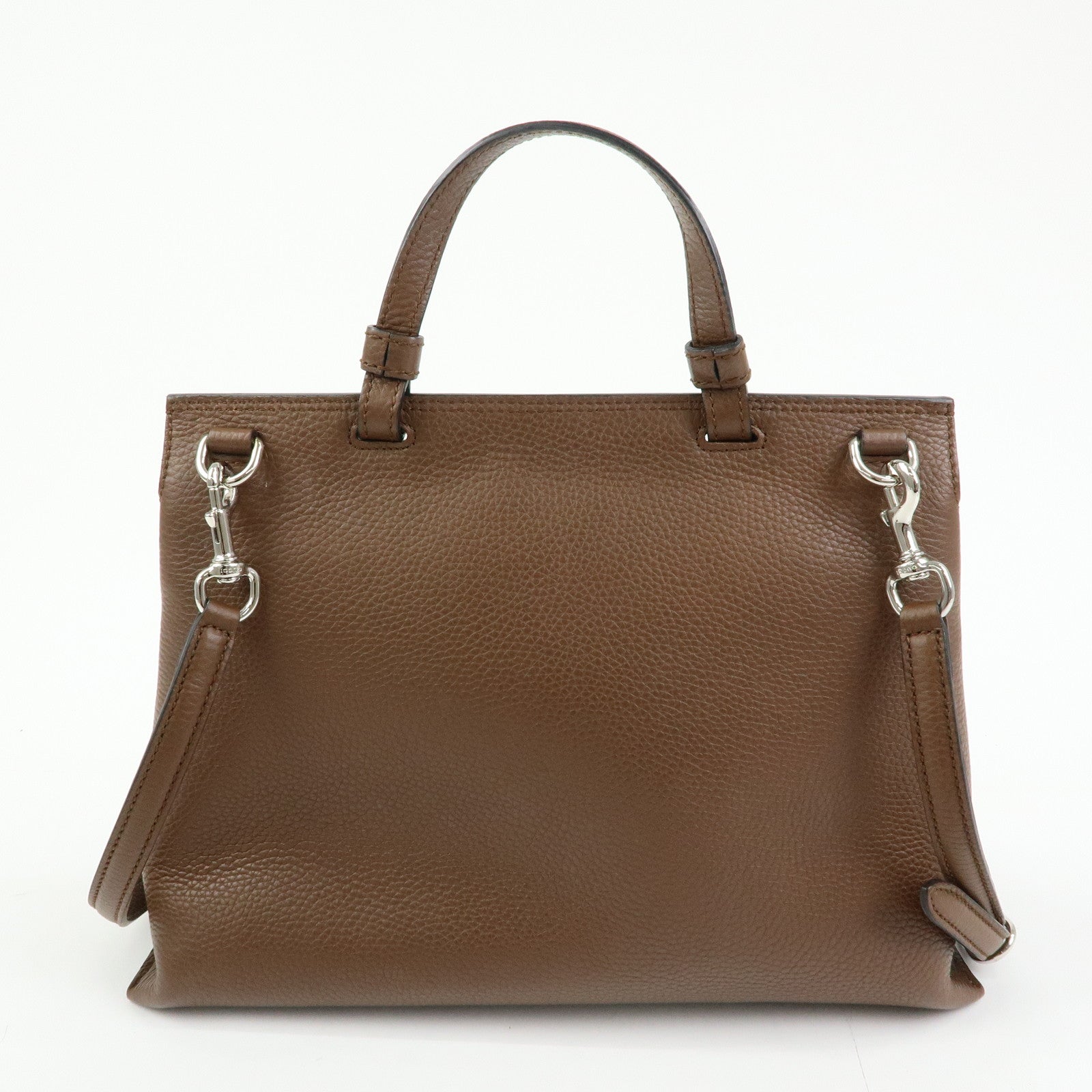GUCCI Bamboo Daily Medium Leather 2Way Bag Limited Edition Brown 392013