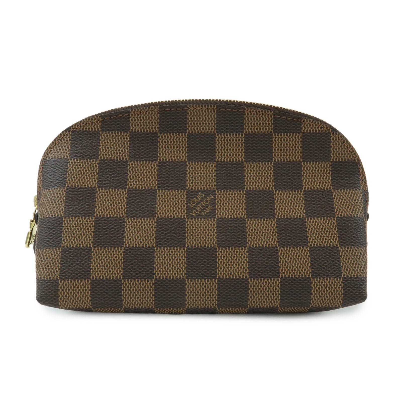 Louis Vuitton Damier Pochette Cosmetic PM Pouch Damier Ebene N47516