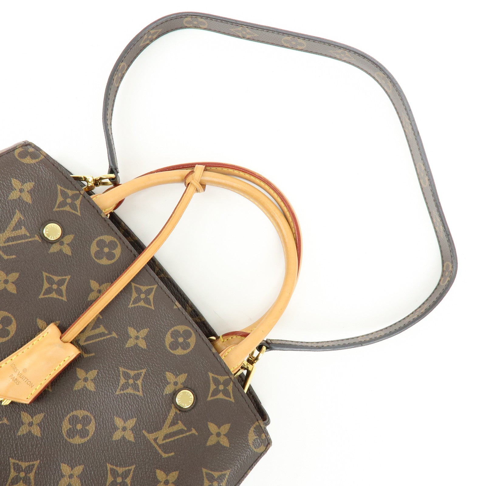 Louis Vuitton Monogram Montaigne MM 2Way Bag Hand Bag Brown M41056