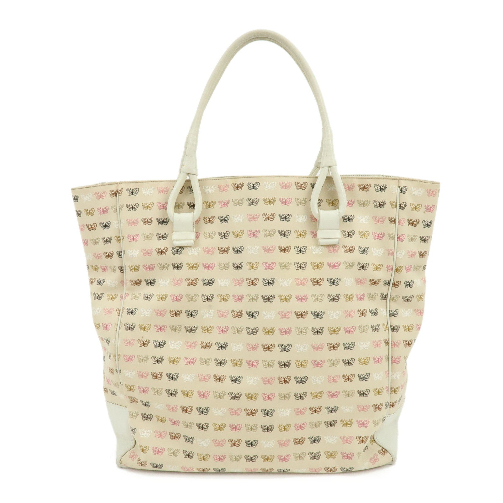 BOTTEGA VENETA Canvas Leather Shoulder Bag Tote Bag Light Pink