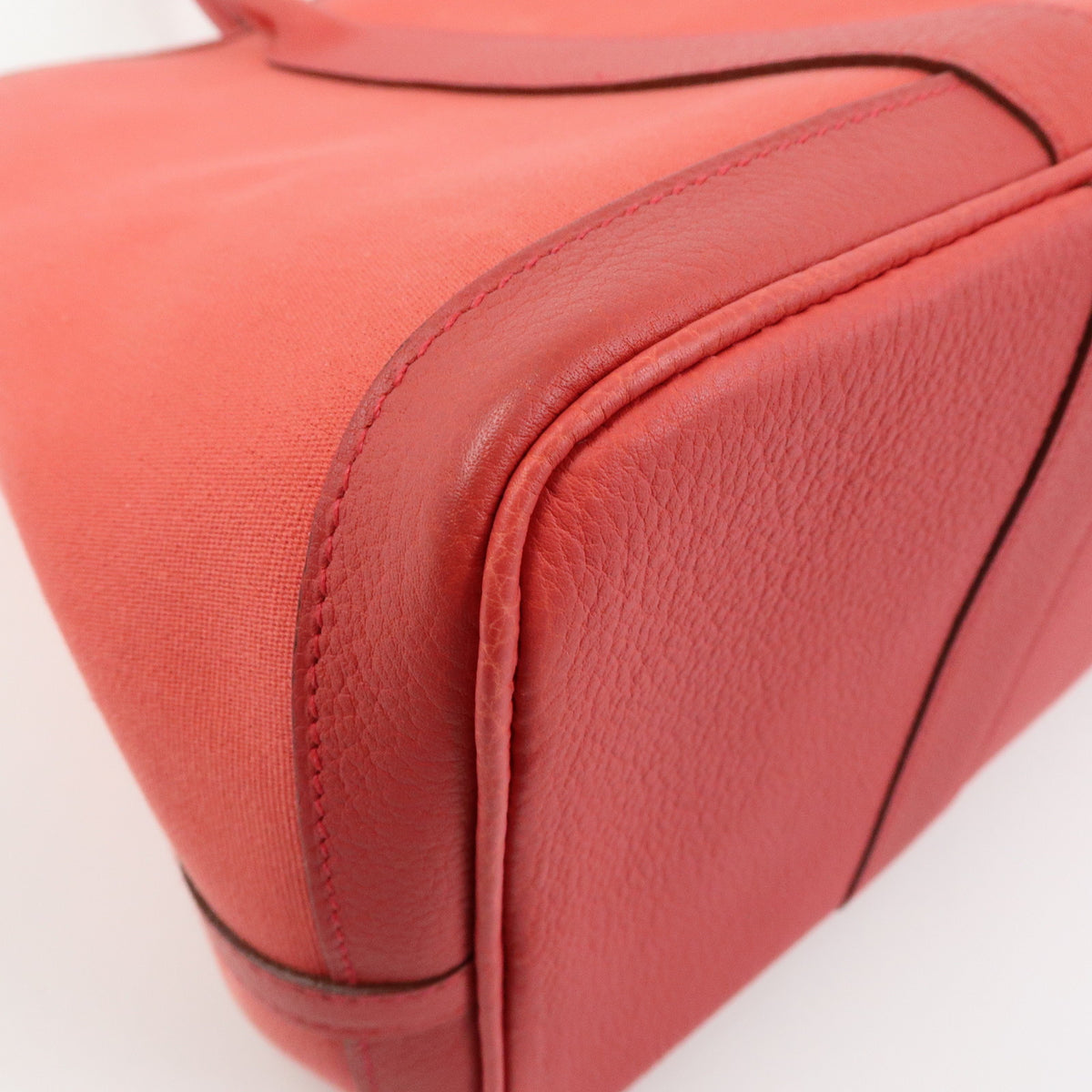 HERMES Garden Party PM Toile Ash Leather □N Stamped Tote Bag